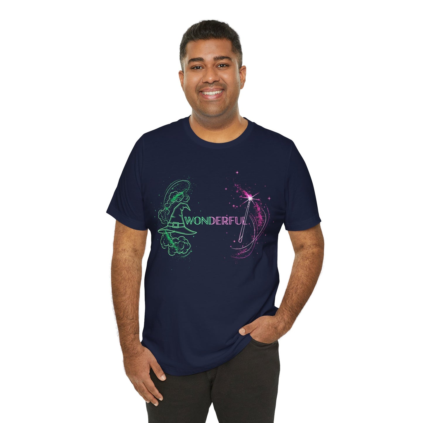 Wonderful Broadway Inspired T-Shirt, Magical Theater Graphic Tee, Green And Pink Sparkle Design, Unisex Gift For Musical Fans And Performers