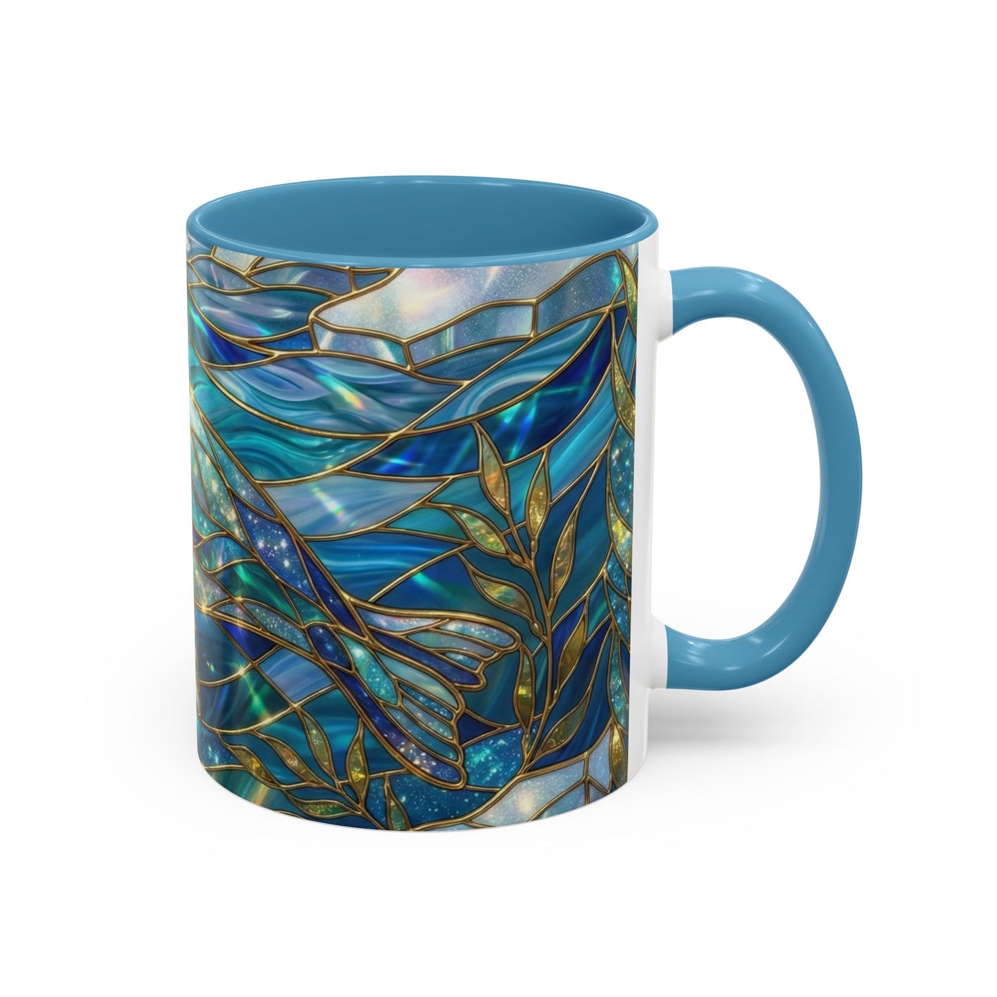 Seal Coffee Mug, Stained Glass Seal Mug, Cute Marine Animal Art Mug, Ocean Lover Gift, Unique Ceramic Coffee Cup, 11oz 15oz Coastal Mug