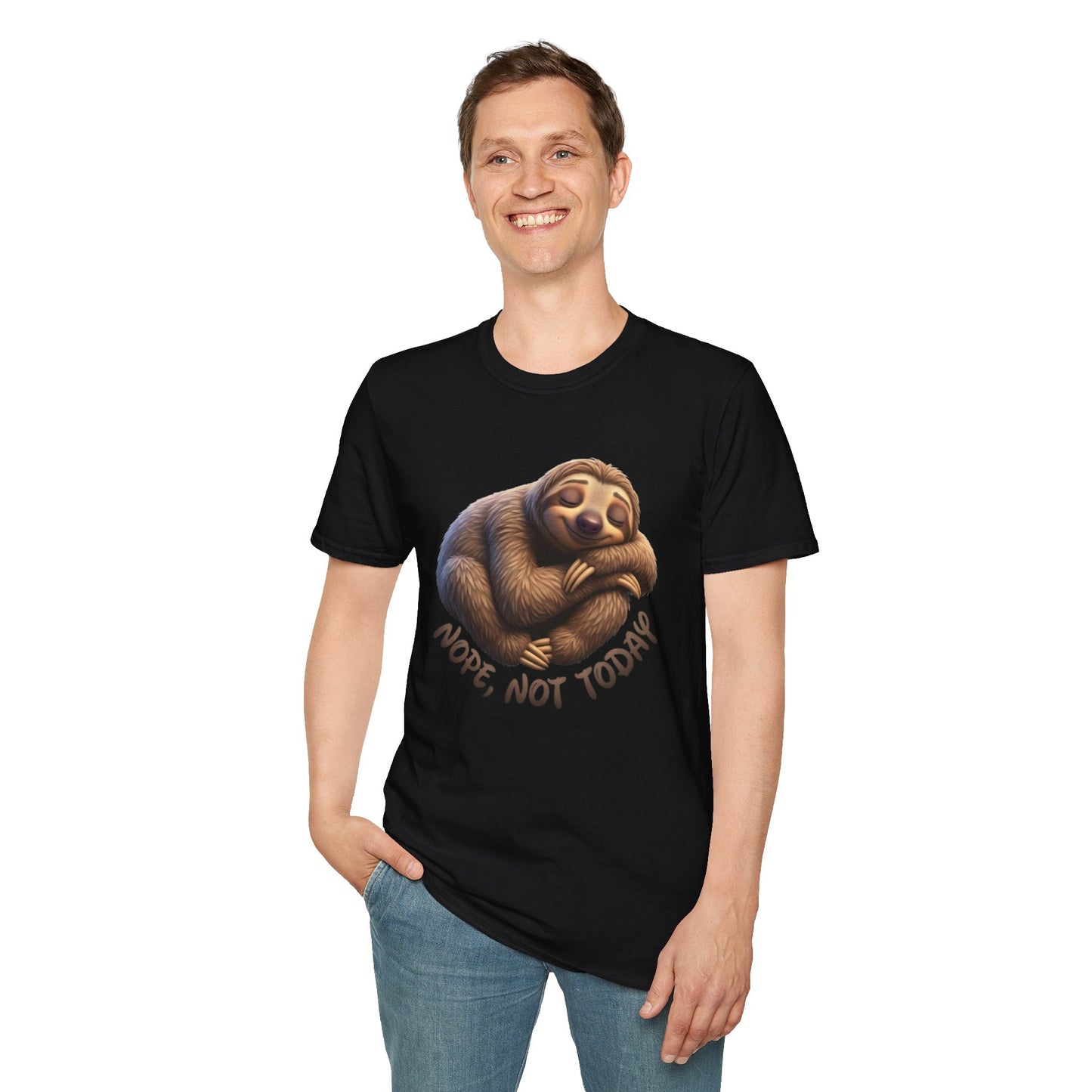 Nope Not Today Sloth T-Shirt, Funny Lazy Day Shirt, Cute Animal Lover Tee, Relaxed Humor Top, Chill Gift Idea For Men And Women