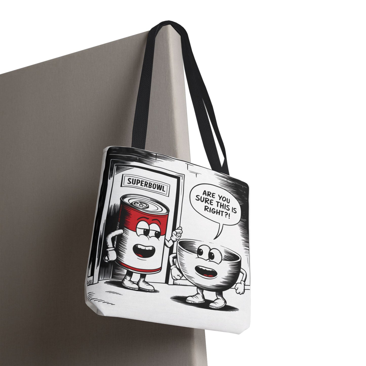 Tote Bag - Comic Superbowl Soup Design