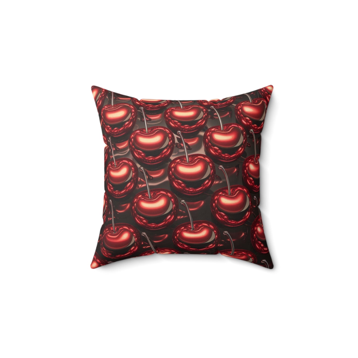 Cherry Tile Square Pillow