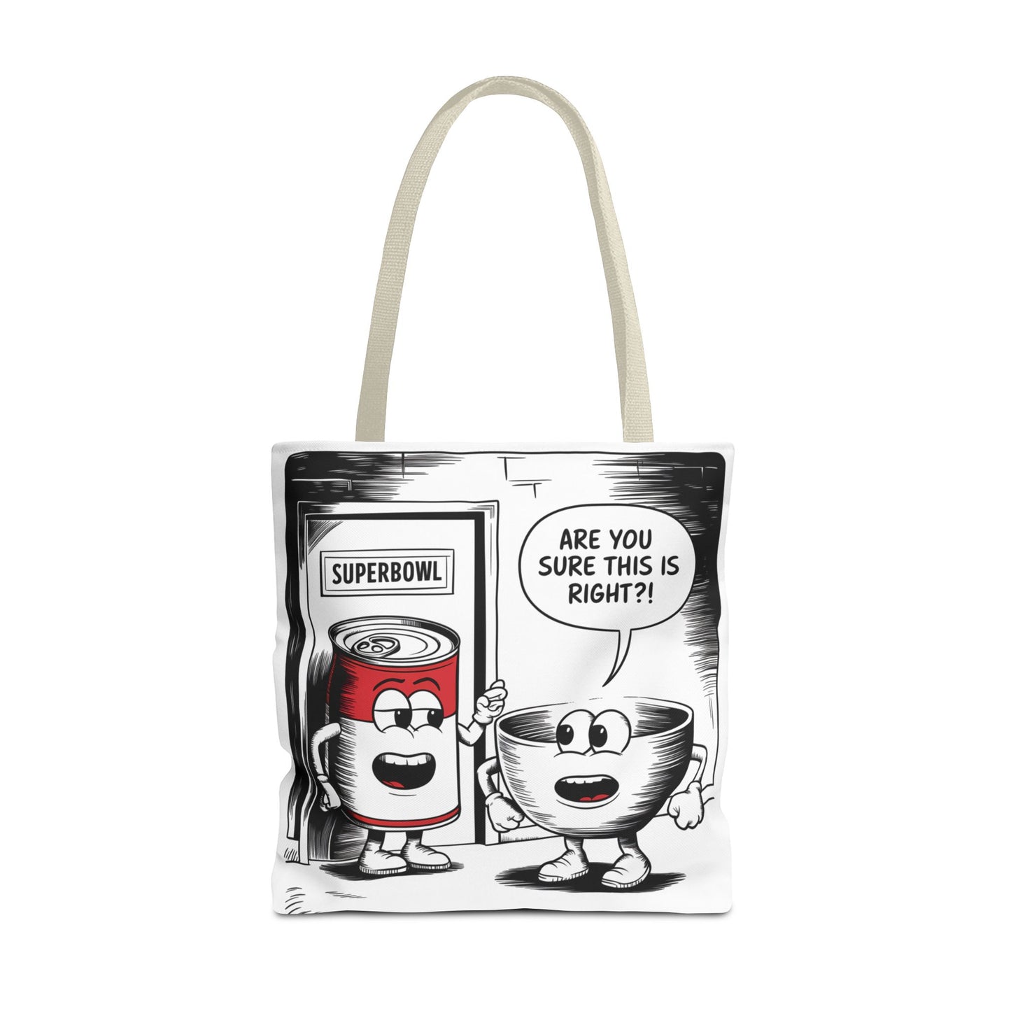 Tote Bag - Comic Superbowl Soup Design