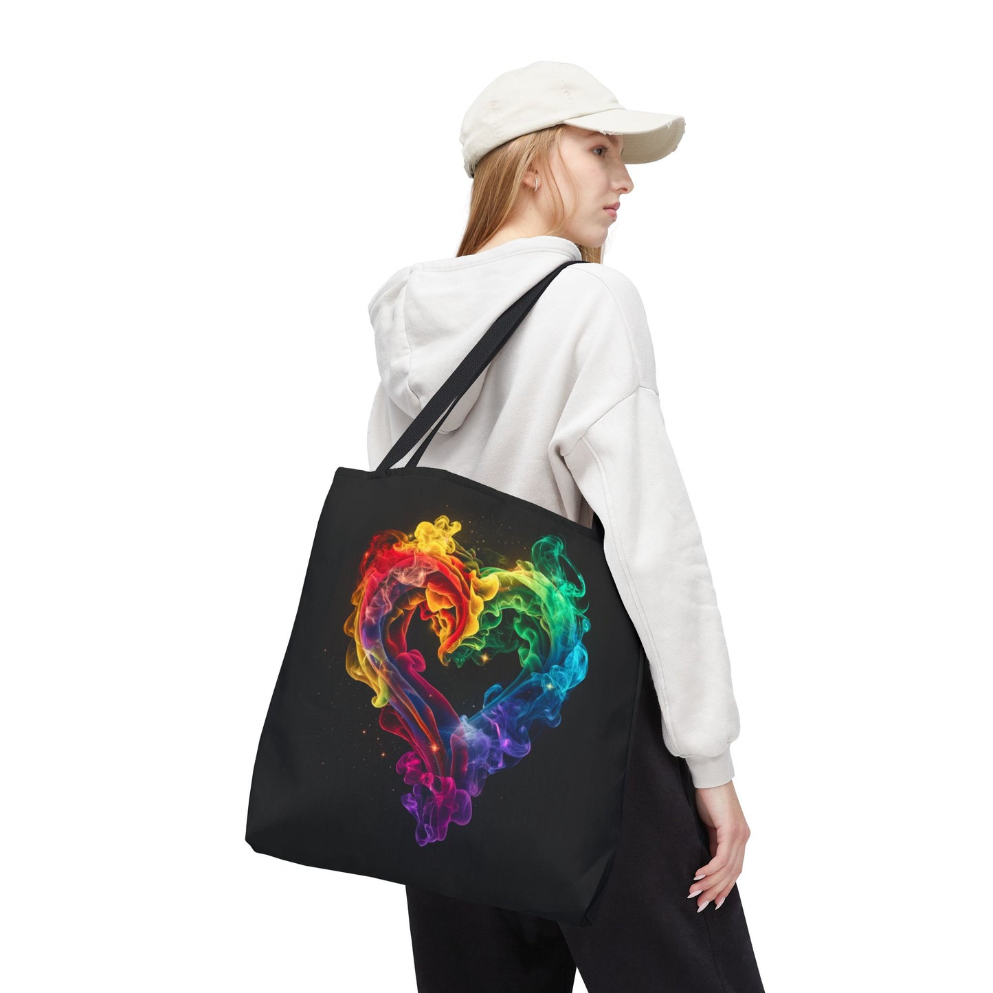 Colorful Smoke Heart Tote