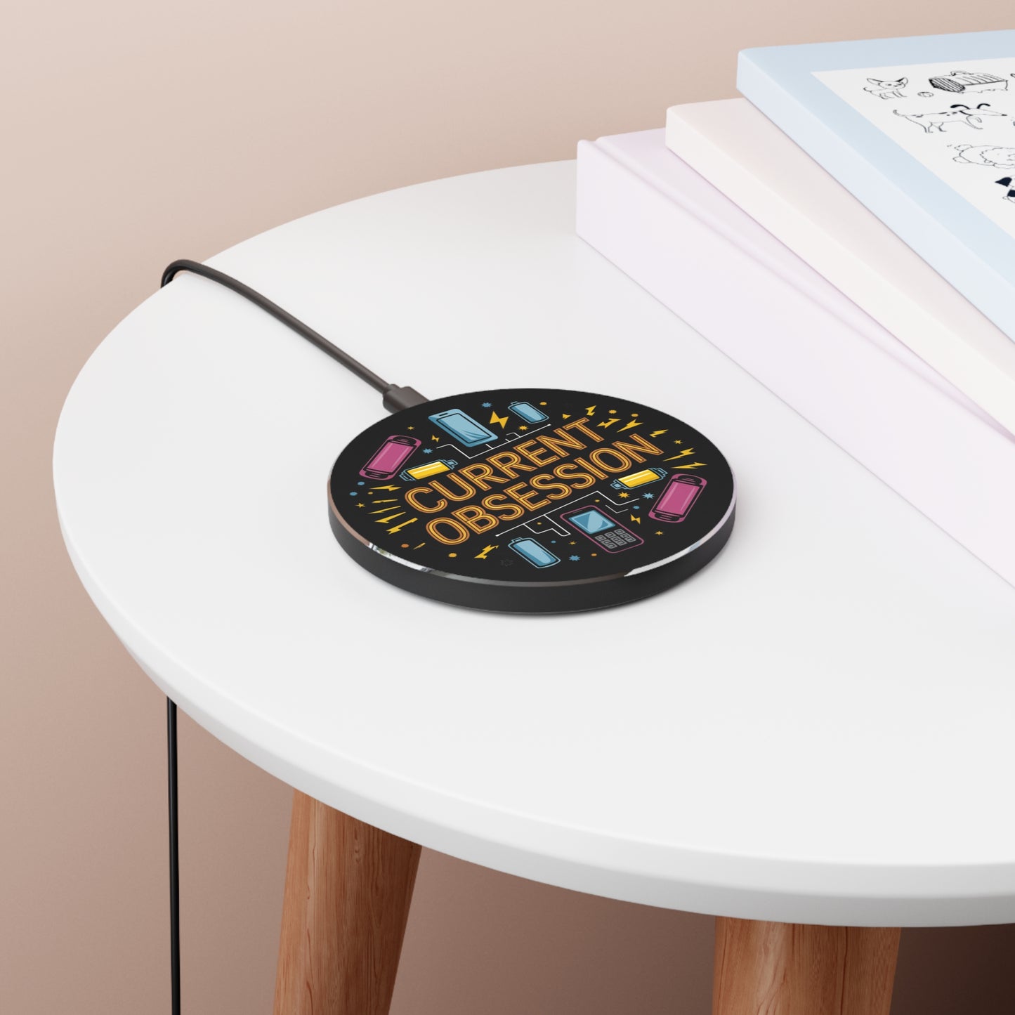 Wireless Charger, Current Obsession Pun, Electric Device Charging Pad