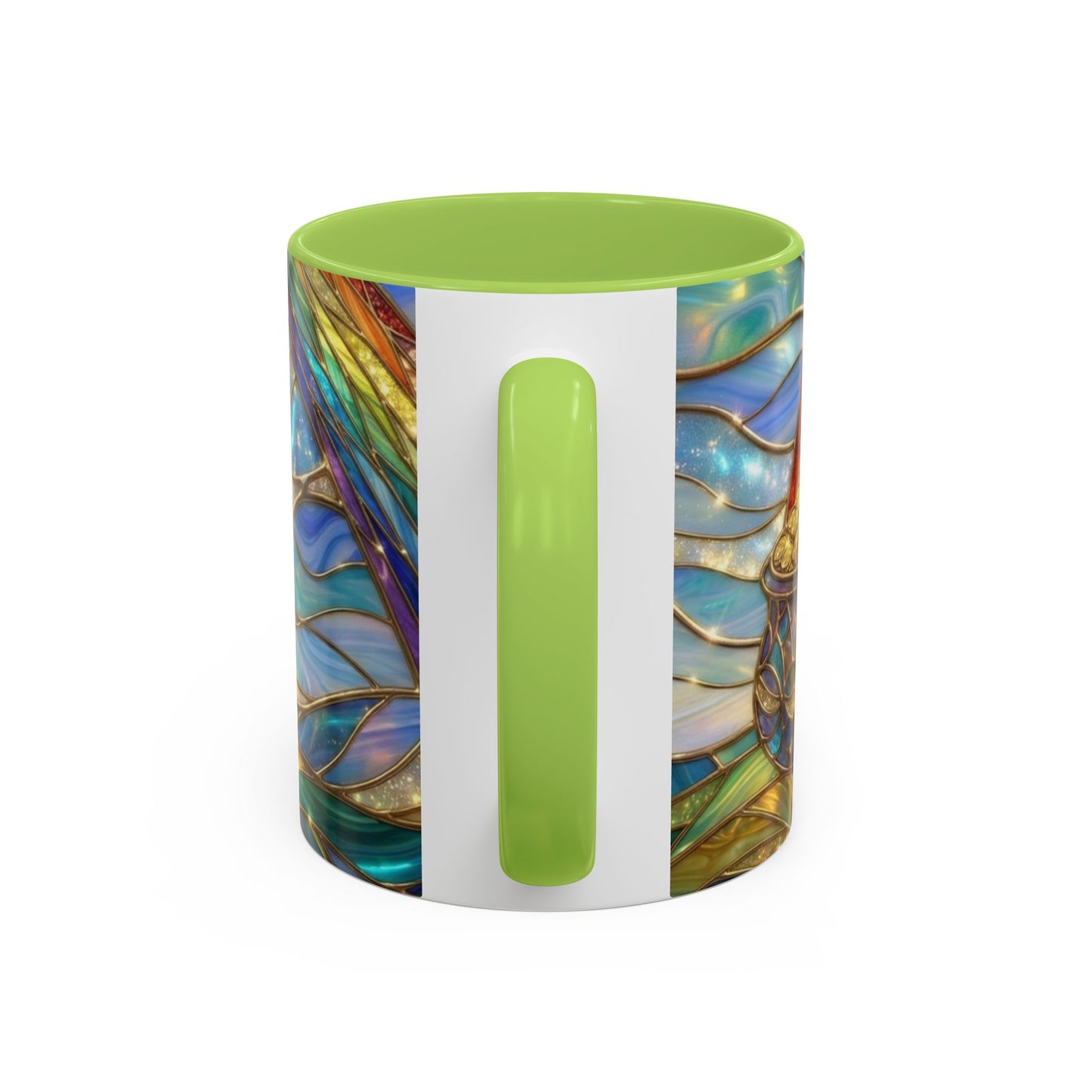 Stained Glass Rainbow Mug, Pot Of Gold Coffee Cup, St Patricks Day Gift, Magical Fantasy Tea Cup, Lucky Irish Leprechaun, Colorful Art