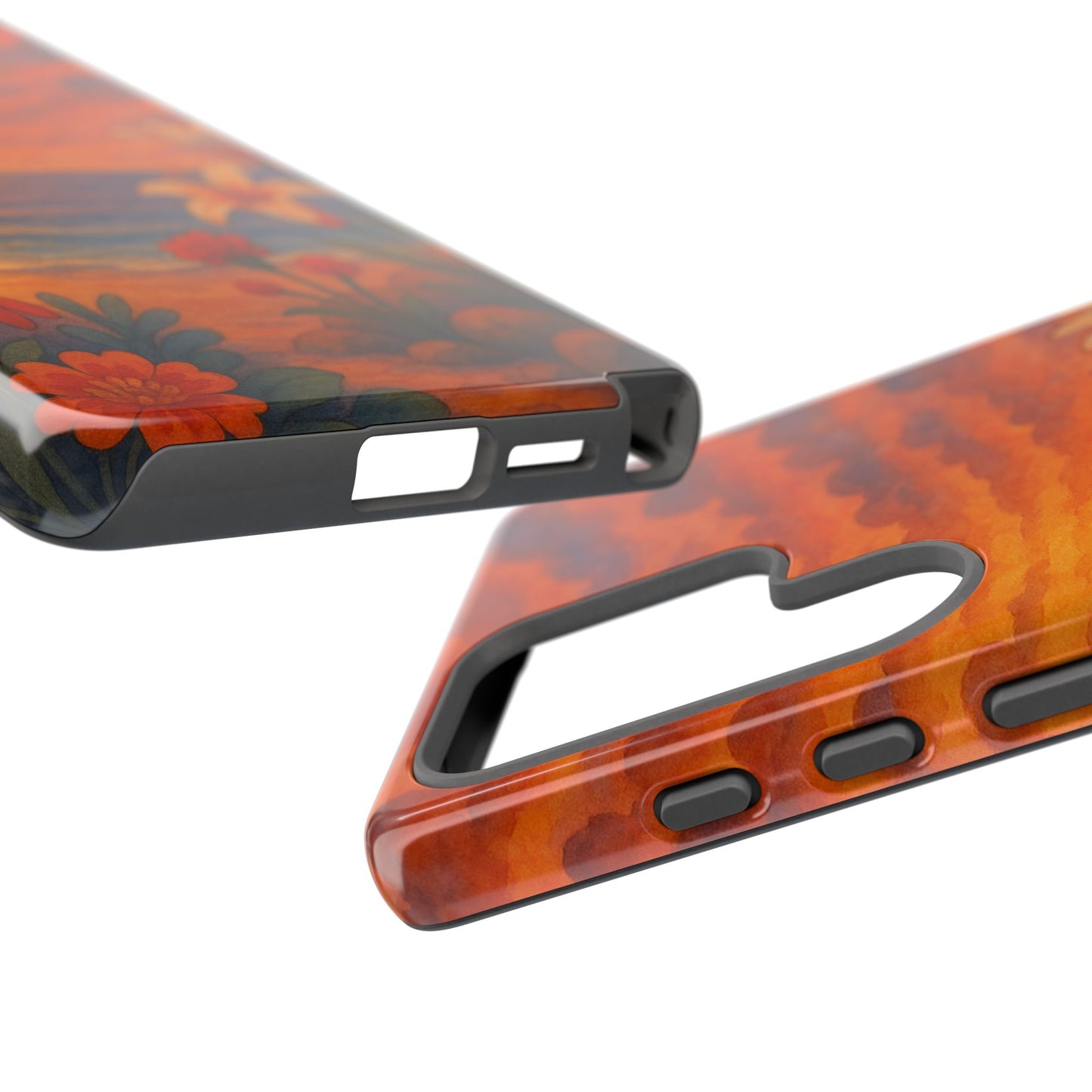 Samsung Case - Floral Ocean Sunset Watercolor Nautical Phone Case Beach Samsung Case Ocean Sunset Theme