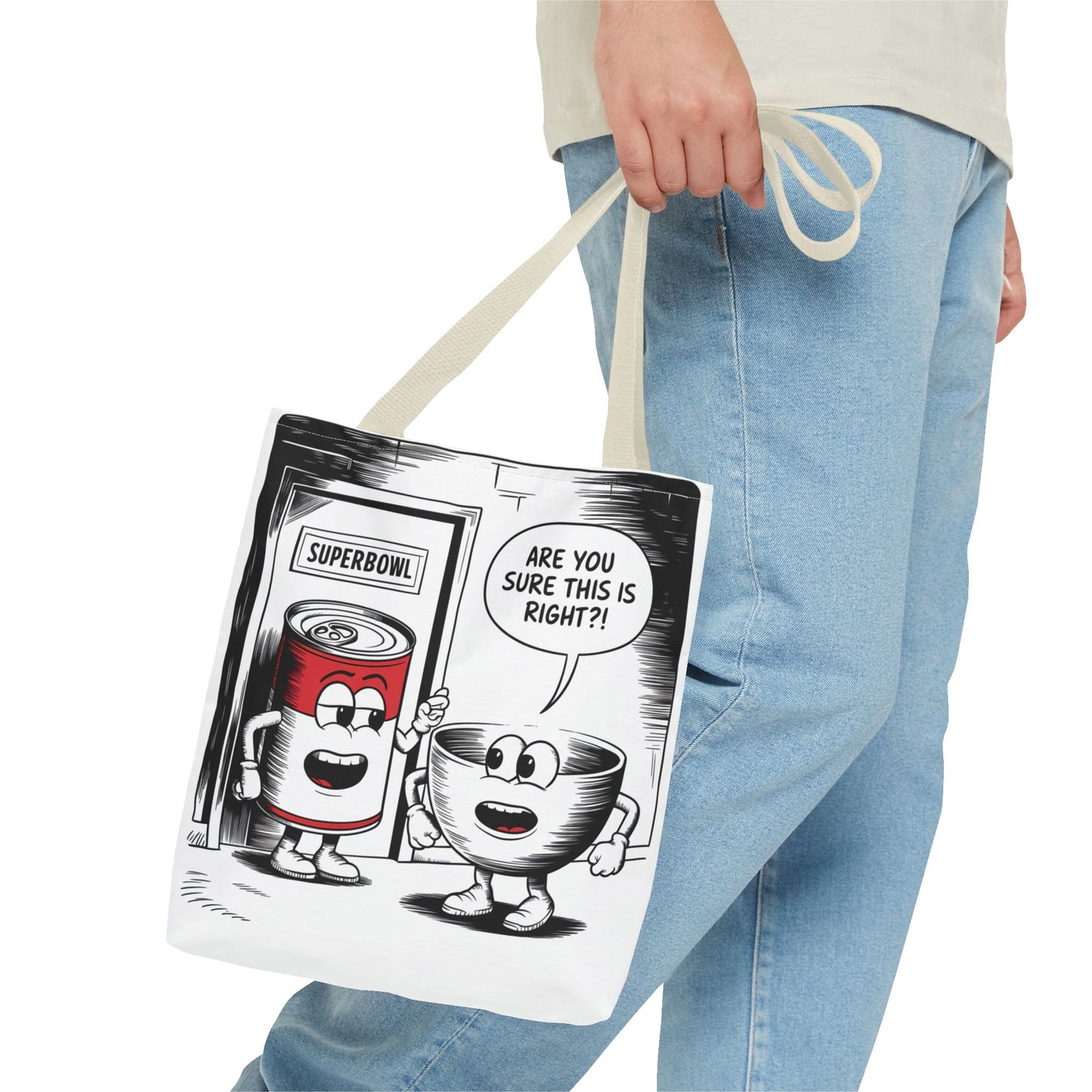 Tote Bag - Comic Superbowl Soup Design