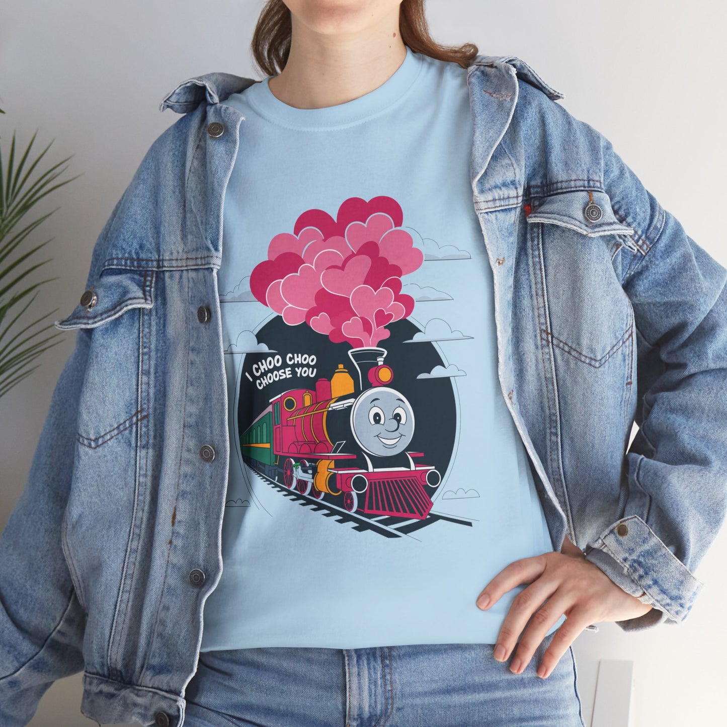 I Choo Choo Choose You Shirt, Cute Train Valentine Tee, Funny Love Graphic TShirt, Romantic Gift For Him Her, Valentine Pun Shir