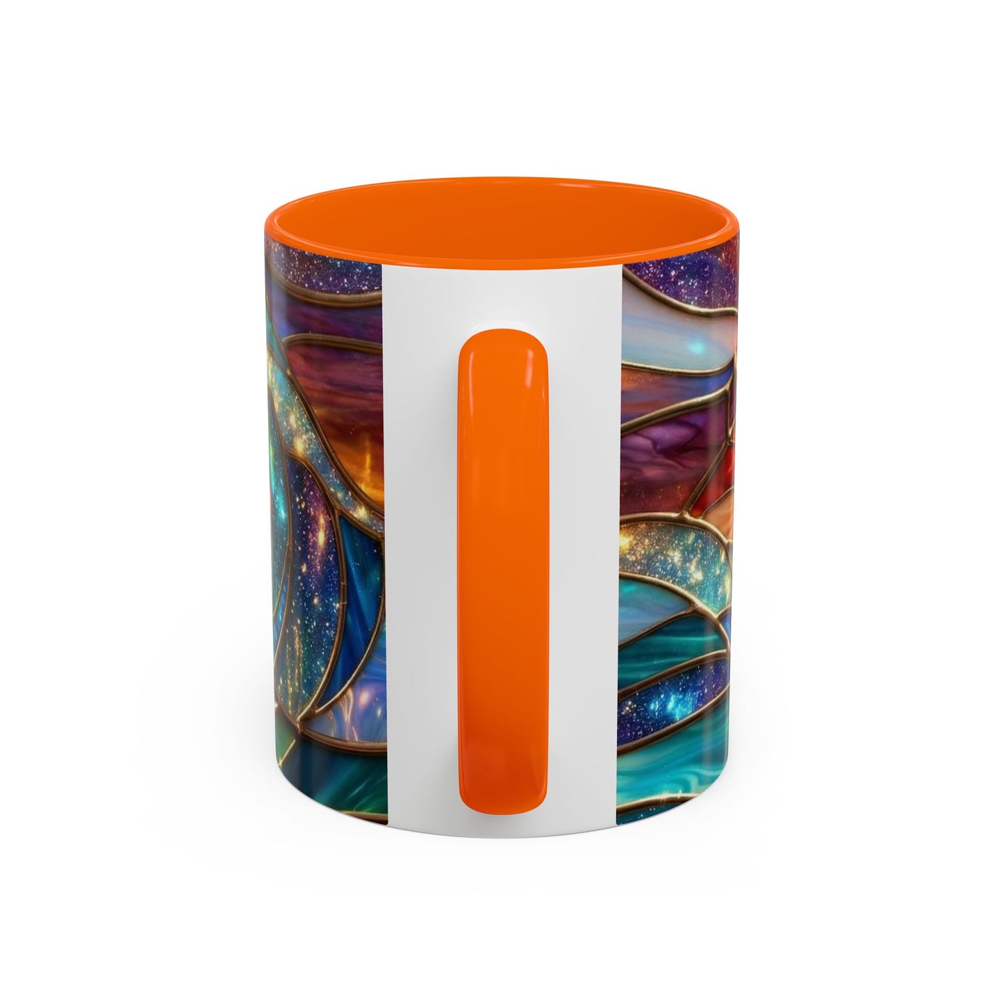 Stained Glass Wave Mug, Cosmic Ocean Coffee Cup, Celestial Sunrise Tea Mug, Surfer Beach Decor Gift, Starry Sea Art, Ocean Lover Cup
