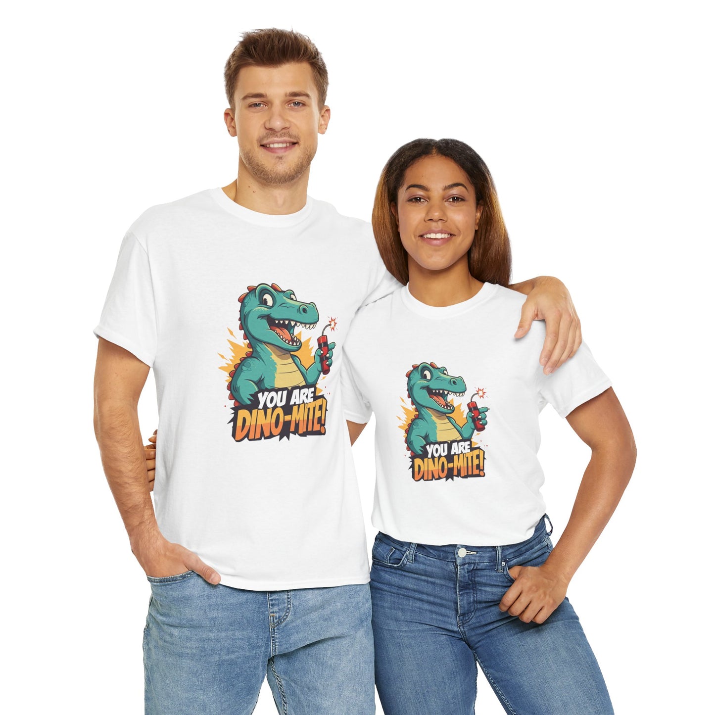 You Are Dino-Mite T-Shirt – Funny Dinosaur Graphic Tee | Cute T-Rex Shirt for Kids & Adults | Unisex Dino Lover Gift | Explosion Design
