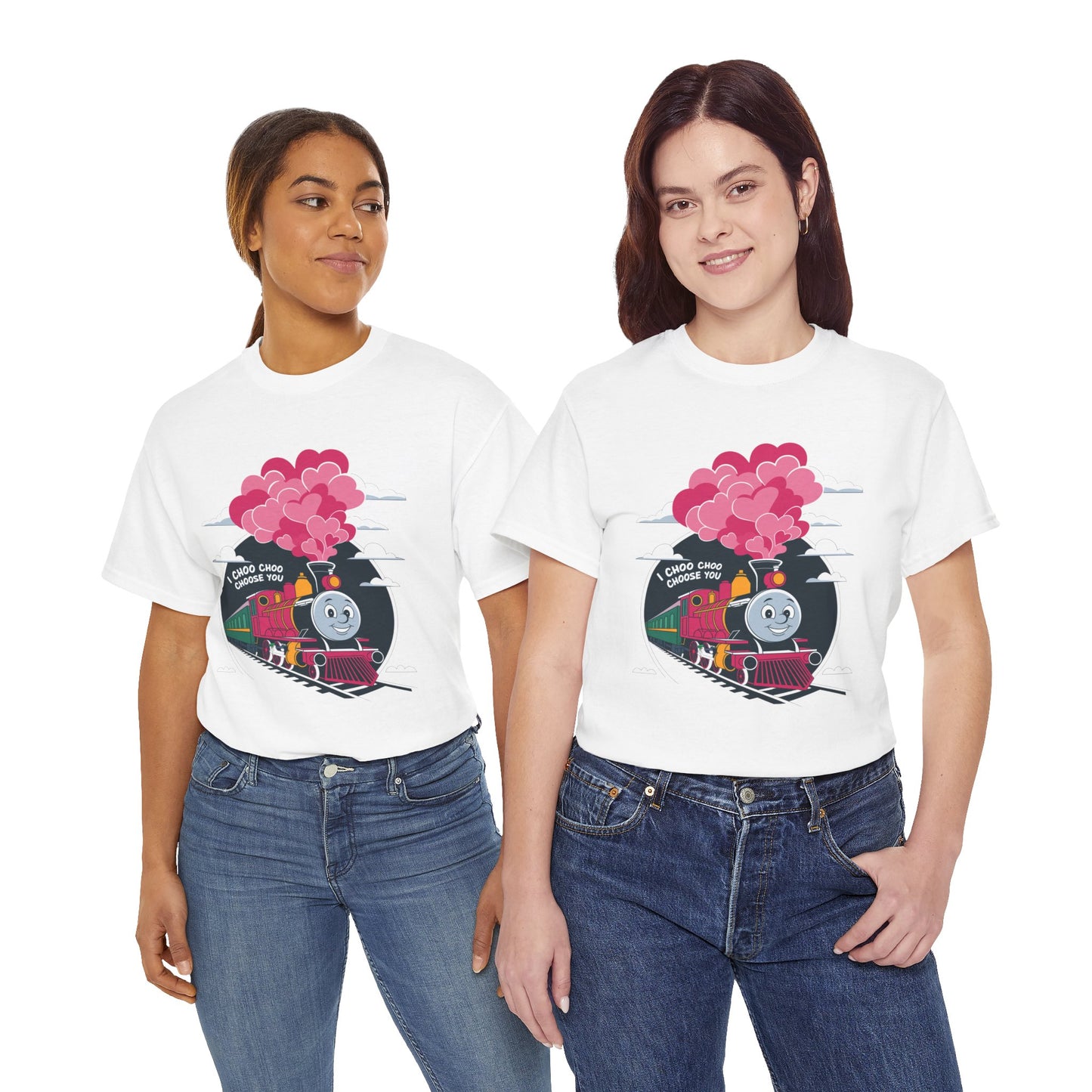 I Choo Choo Choose You Shirt, Cute Train Valentine Tee, Funny Love Graphic TShirt, Romantic Gift For Him Her, Valentine Pun Shir