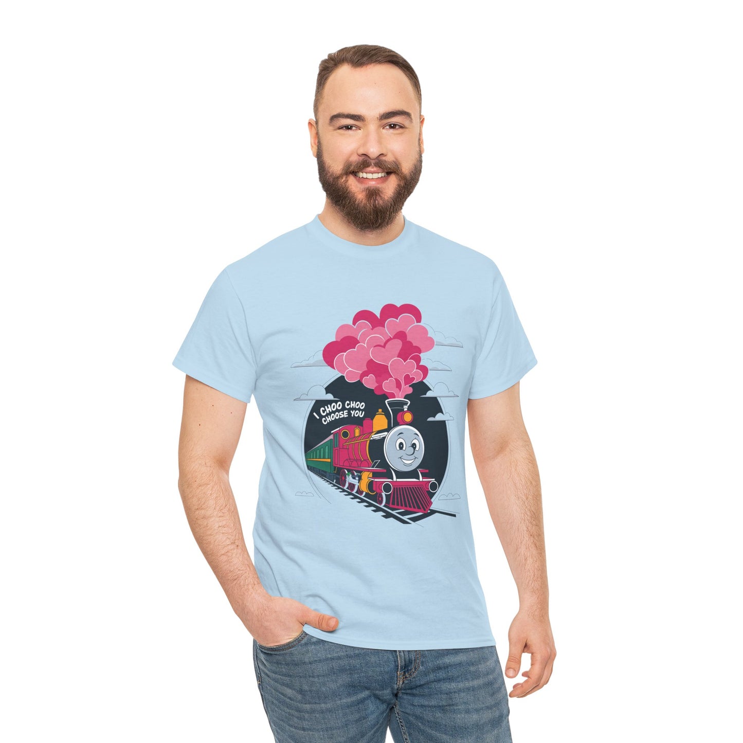 I Choo Choo Choose You Shirt, Cute Train Valentine Tee, Funny Love Graphic TShirt, Romantic Gift For Him Her, Valentine Pun Shir