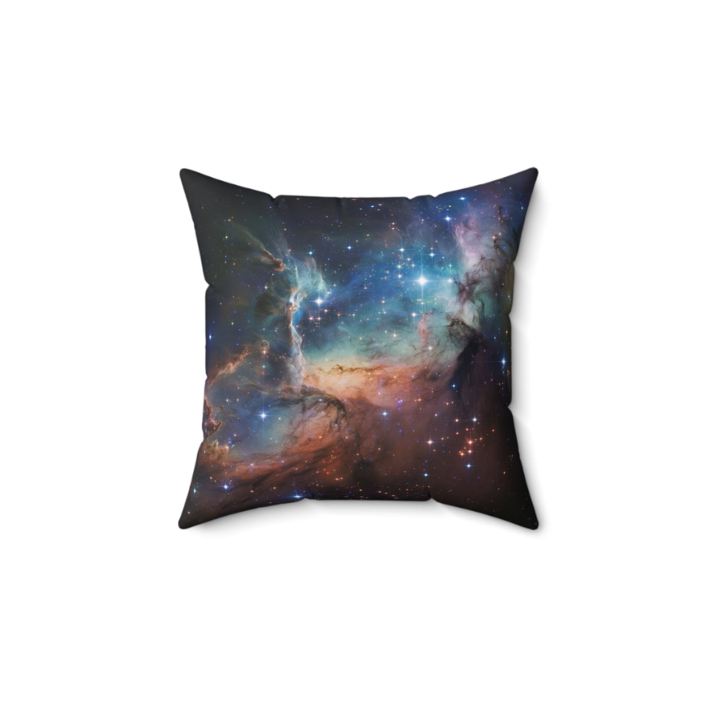Square Pillow with Starry Cosmic Cover Galactic Pillow Space Decor Dorm Room Decor Starry Pillow