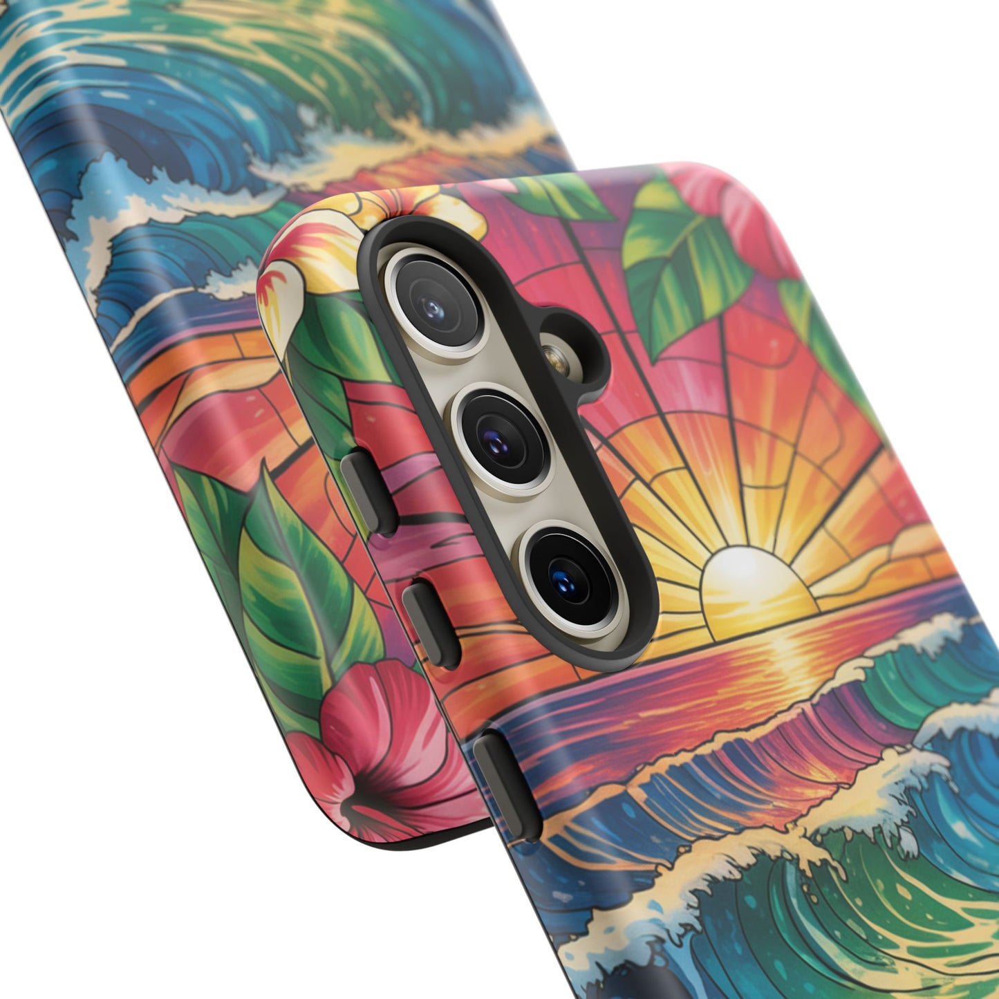 Samsung Galaxy Case Ohana Hawaiian Wave Phone Cover Sunset Tropical Beach Art Protective Case Gift for Samsung Lovers