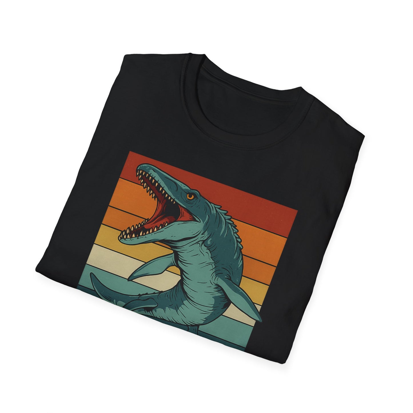 Retro Mosasaurus T-Shirt - Cretaceous Sea Monster Graphic Tee, Dinosaur Lover Gift, Paleontology Birthday, Soft Unisex Jurassic Cotton