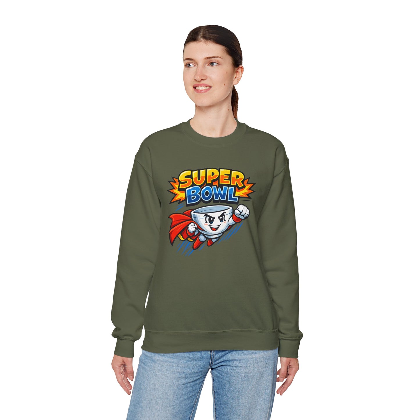 Super Bowl Sweatshirt, Funny Super Bowl Crewneck, Football Party Sweatshirt, Game Day Pullover, Bowl Pun Shirt, Unisex Graphic Crew