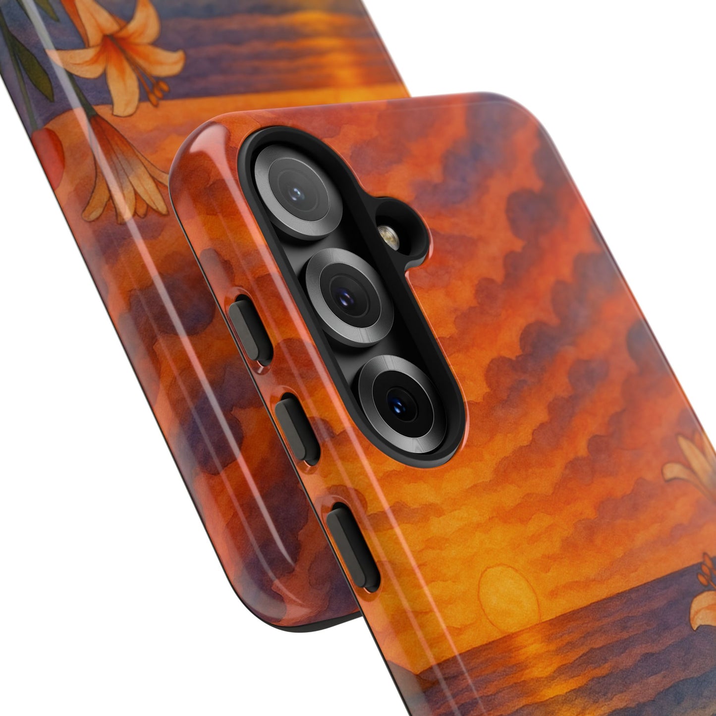 Samsung Case - Floral Ocean Sunset Watercolor Nautical Phone Case Beach Samsung Case Ocean Sunset Theme