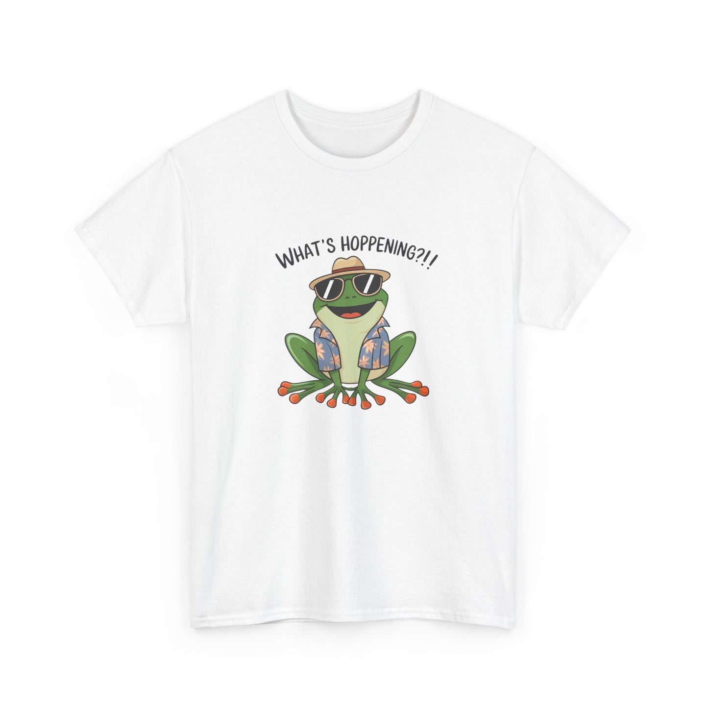 Funny Frog Shirt | What’s Hoppening T-Shirt | Cool Frog Graphic Tee | Amphibian Dad Joke Shirt | Cottagecore Animal Lover Gift