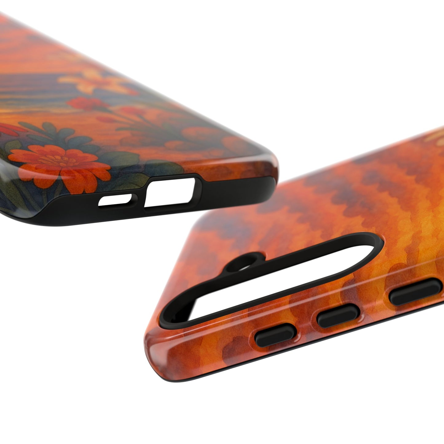 Samsung Case - Floral Ocean Sunset Watercolor Nautical Phone Case Beach Samsung Case Ocean Sunset Theme