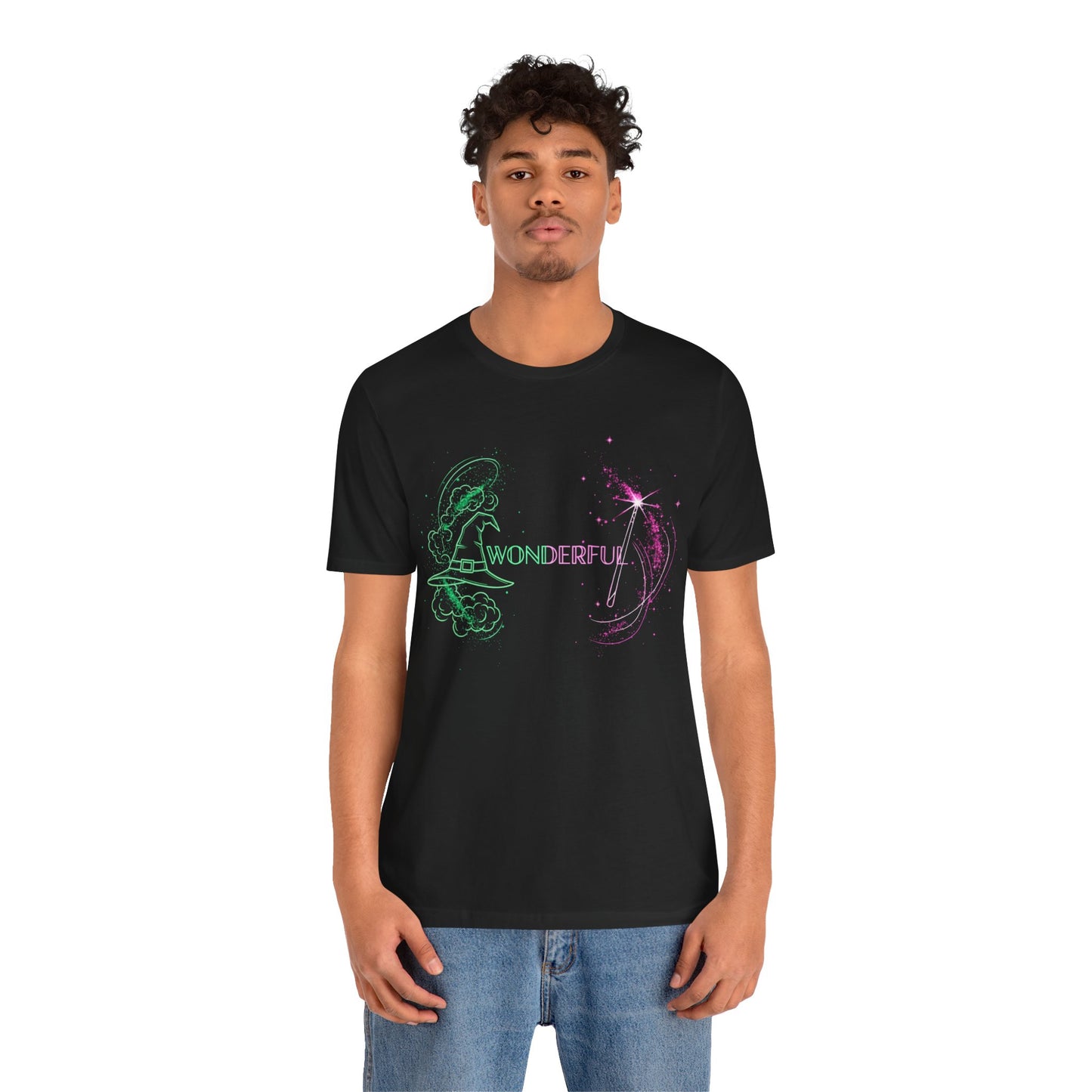 Wonderful Broadway Inspired T-Shirt, Magical Theater Graphic Tee, Green And Pink Sparkle Design, Unisex Gift For Musical Fans And Performers