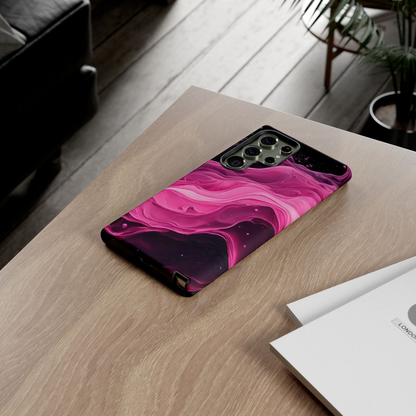 Samsung Galaxy Pink Paint Splash phone cover