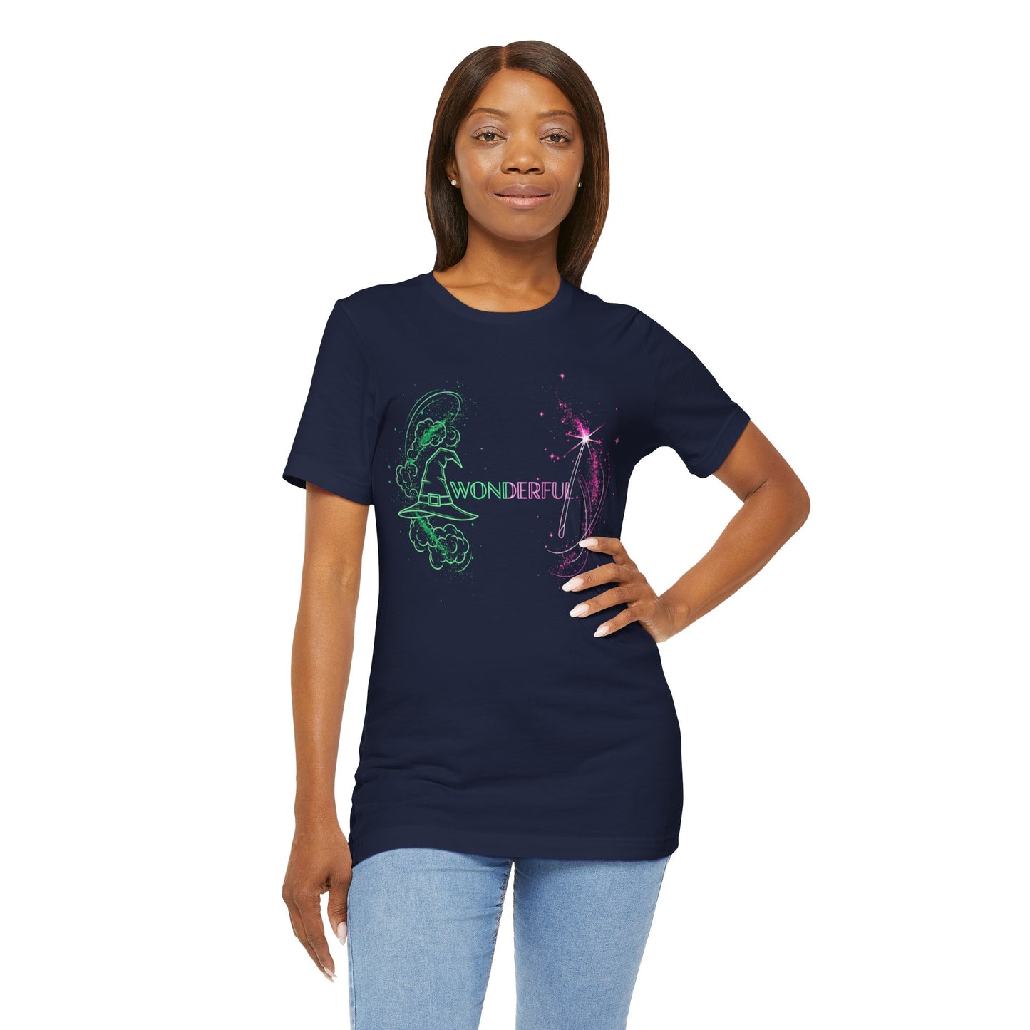 Wonderful Broadway Inspired T-Shirt, Magical Theater Graphic Tee, Green And Pink Sparkle Design, Unisex Gift For Musical Fans And Performers