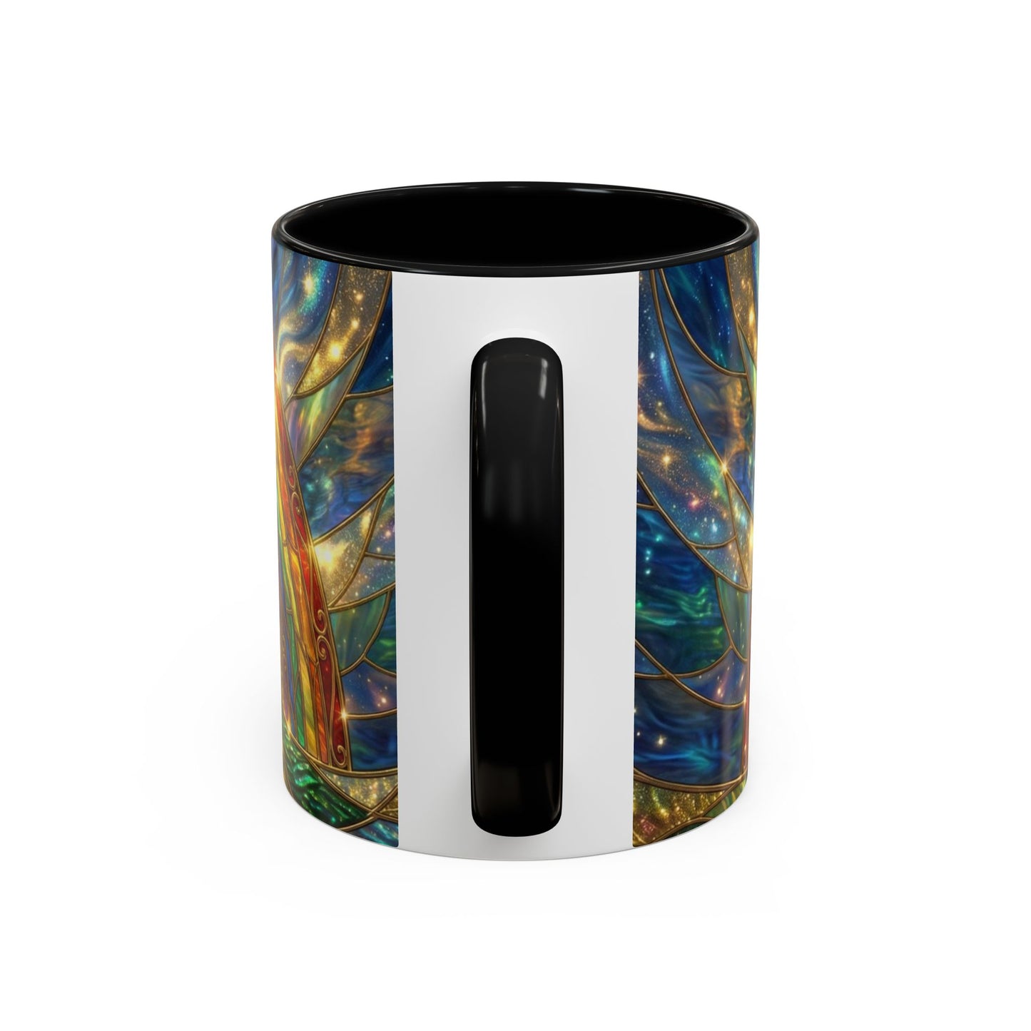 Stained Glass Pot of Gold Mug, Rainbow Coffee Cup, St Patricks Day Gift, Magical Fantasy Tea Mug, Celestial Drinkware, Lucky Irish Gift