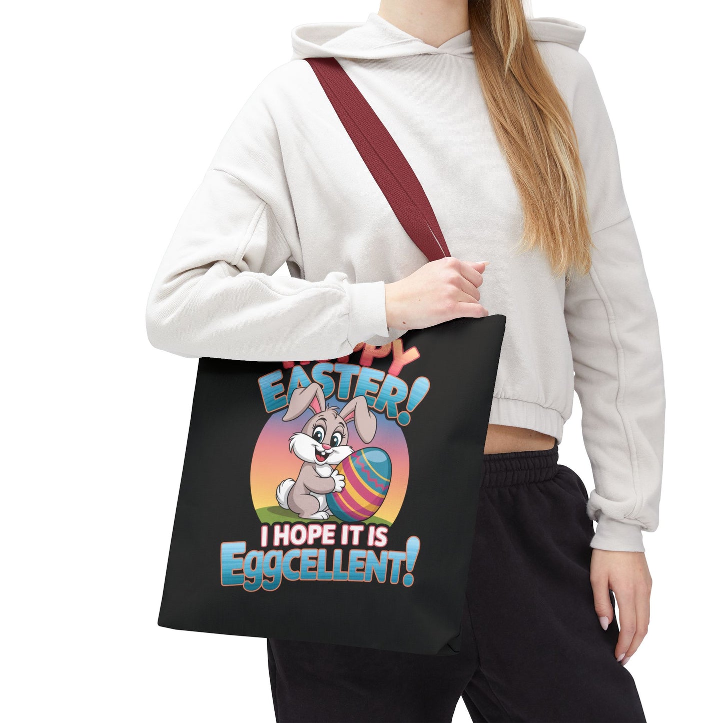 Happy Easter Tote Bag Eggcellent Bunny Design Easter Bag Easter Gift Easter Tote Accessory