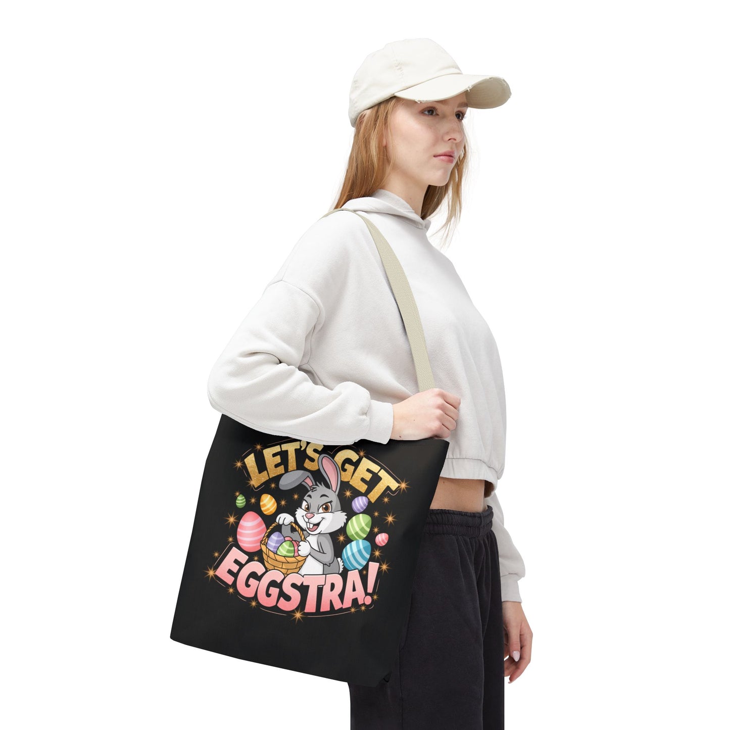 Easter Bunny Tote Bag - 'Leg's Get Eggstra'