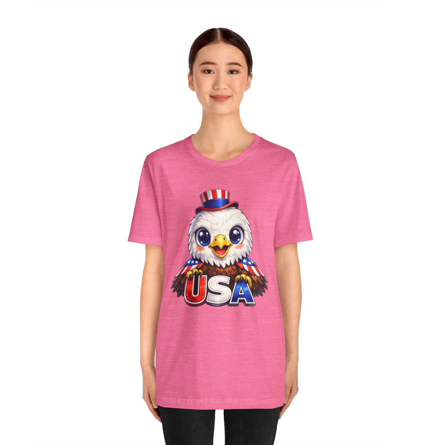 Cute USA Eagle Shirt, Patriotic Eagle T Shirt, Fourth Of July Shirt, American Flag Eagle Tee, Freedom Graphic Shirt, USA Pride Top