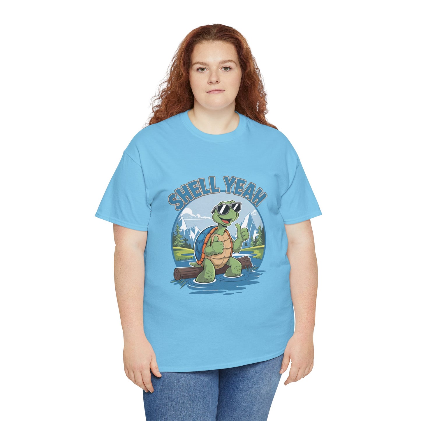 SHELL YEAH Turtle T-Shirt | Funny Cute Turtle Nature Graphic Tee | Handmade Animal Lover Gift | Eco Outdoor Adventure Shirt