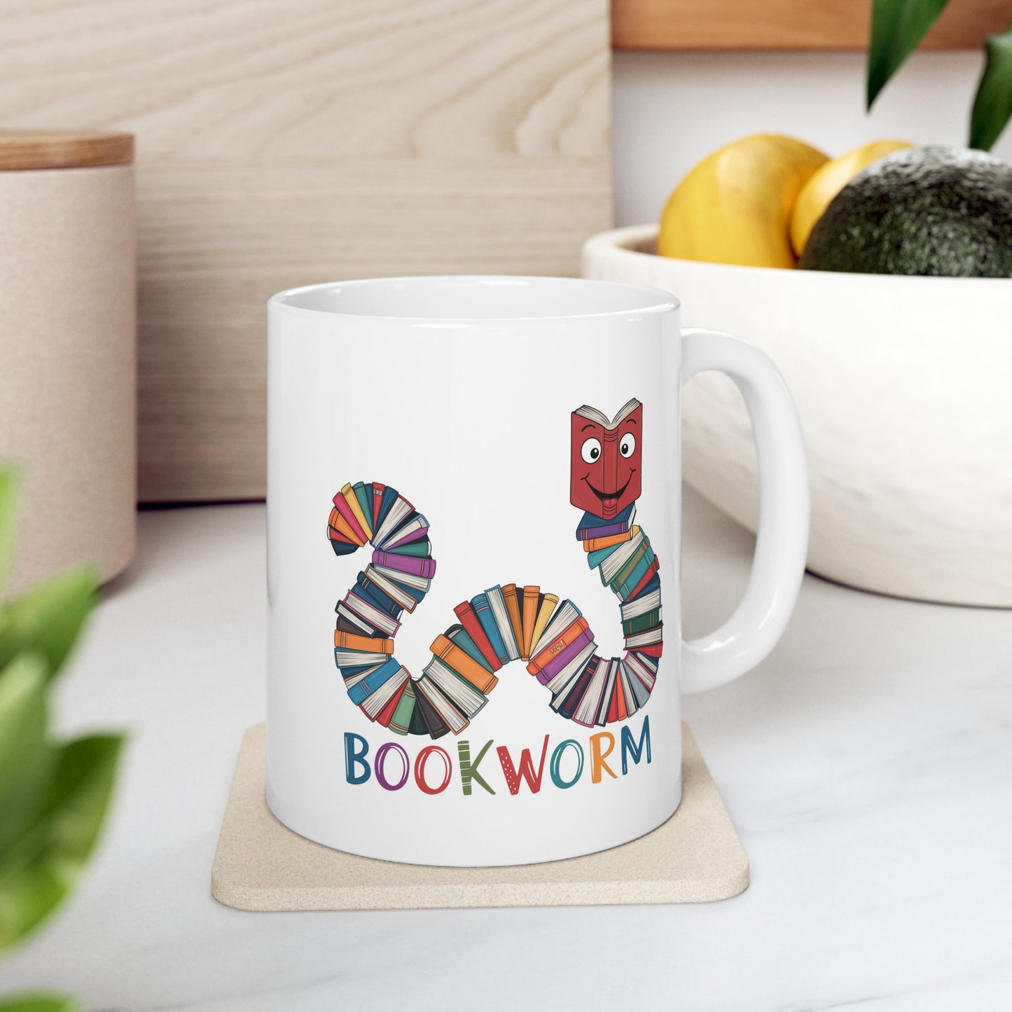 Bookworm Ceramic Mug