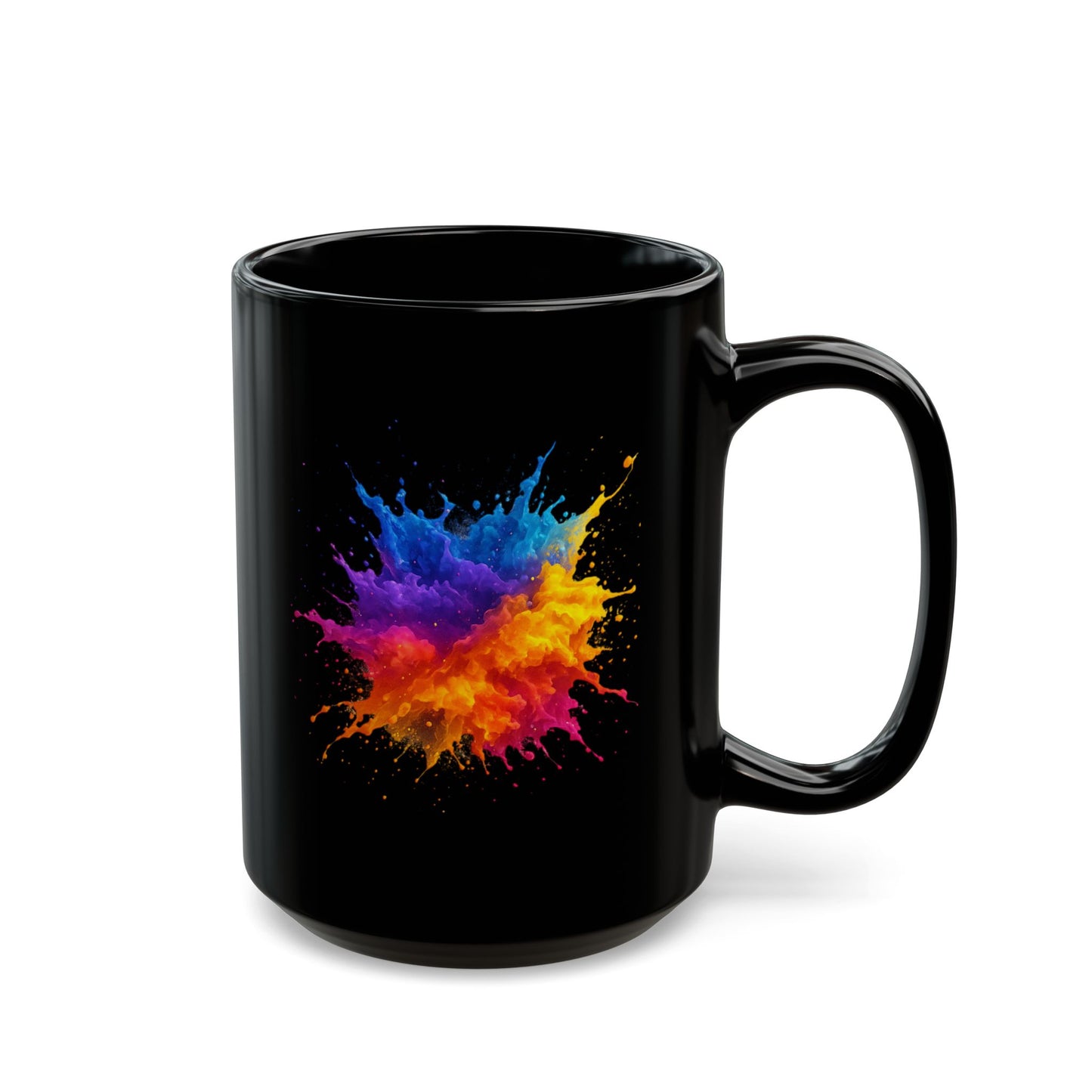 Color Splash Art Mug - Abstract Paint Splash Coffee Cup - Bright Bold Colorful Mug - Artist Gift Idea - Creative Vibe Mug 11oz 15oz