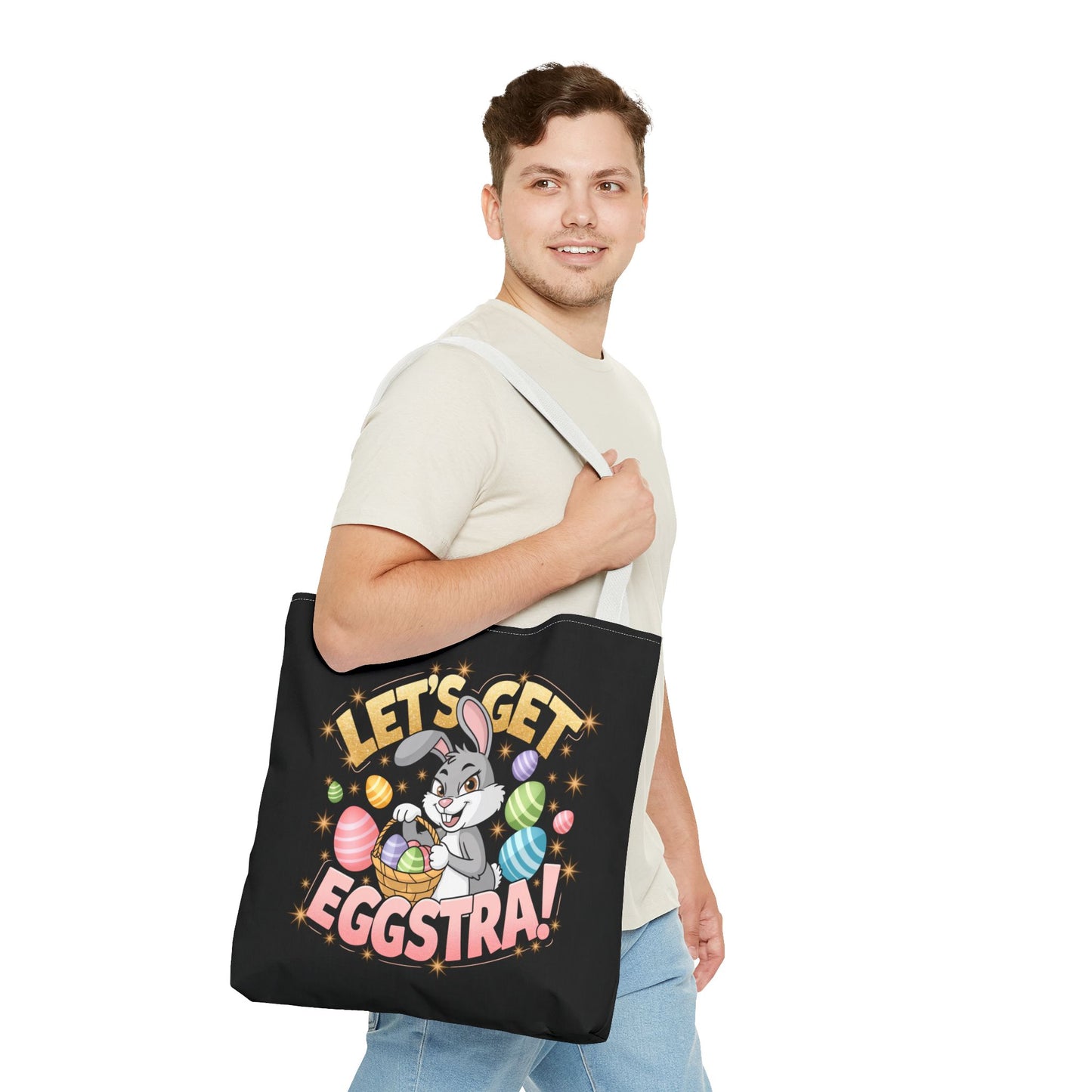 Easter Bunny Tote Bag - 'Leg's Get Eggstra'