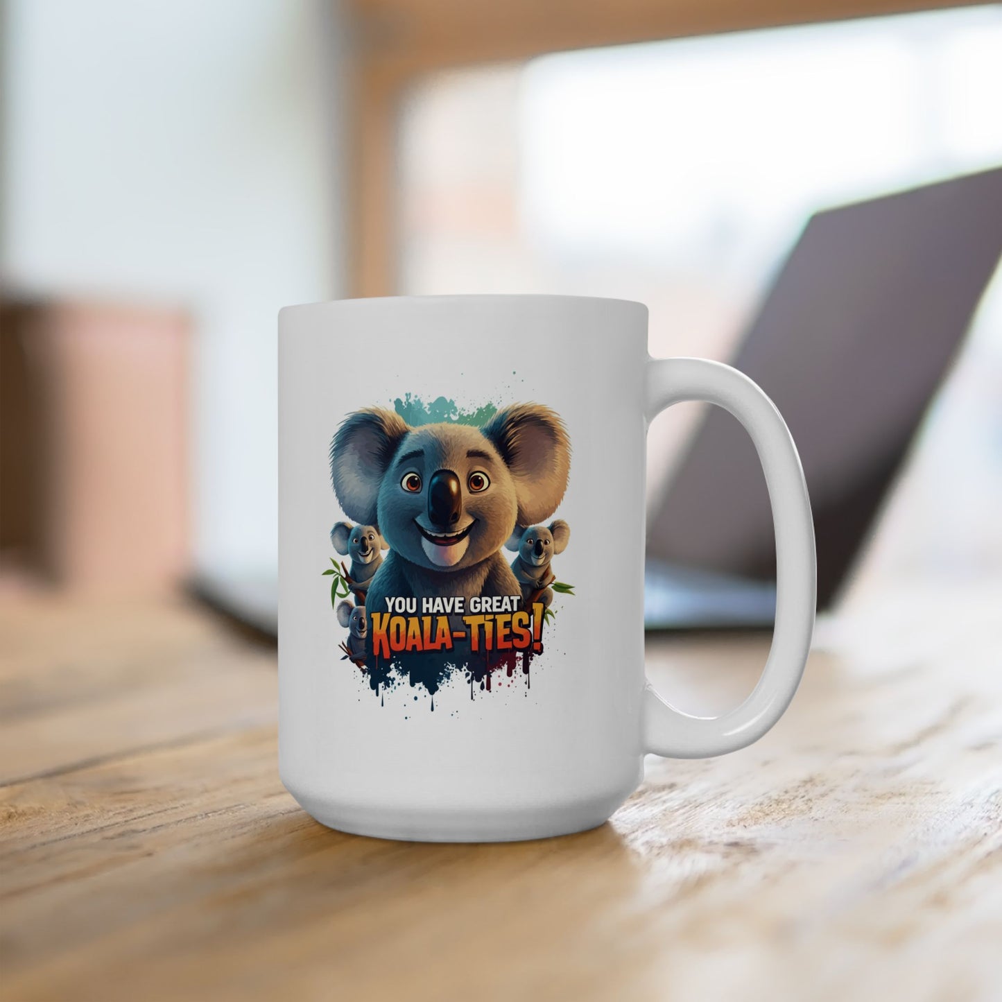 You Have Great Koala-ties Mug | Cute Koala Pun Coffee Cup | Animal Lover Gift | Koala Christmas Stocking Stuffer | Cute Punny Mug