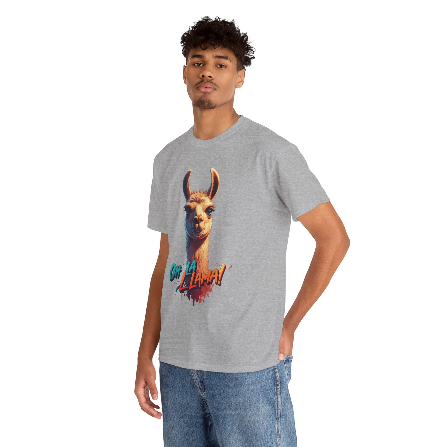 Oh la Llama Graphic Tee | Fun Llama T-Shirt, Cute Animal Lover Shirt, Llama Lover Gift, Quirky Party Tee, Trending Llama Fashion