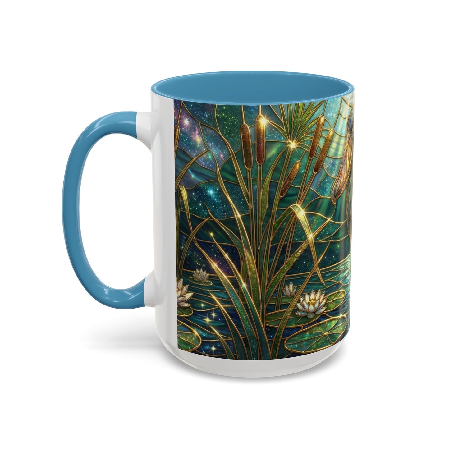 Shoebill Stork Mug, Stained Glass Bird Art, Prehistoric Animal Gift, Swamp Nature Coffee Cup, Galaxy Night, Ornithology Lover Present