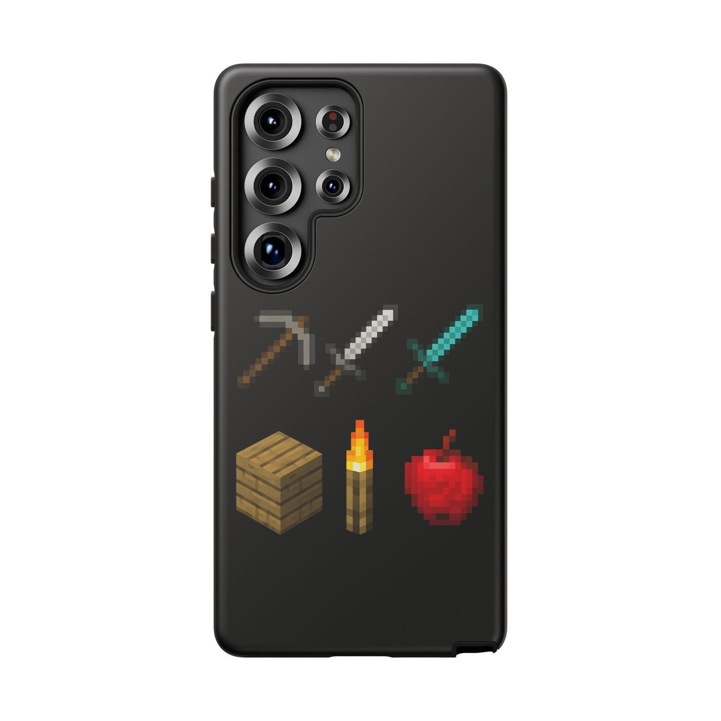 Minecraft-Inspired Tough Samsung Phone Case Pixel Art Design for Gamers Phone Accessory for Gamers