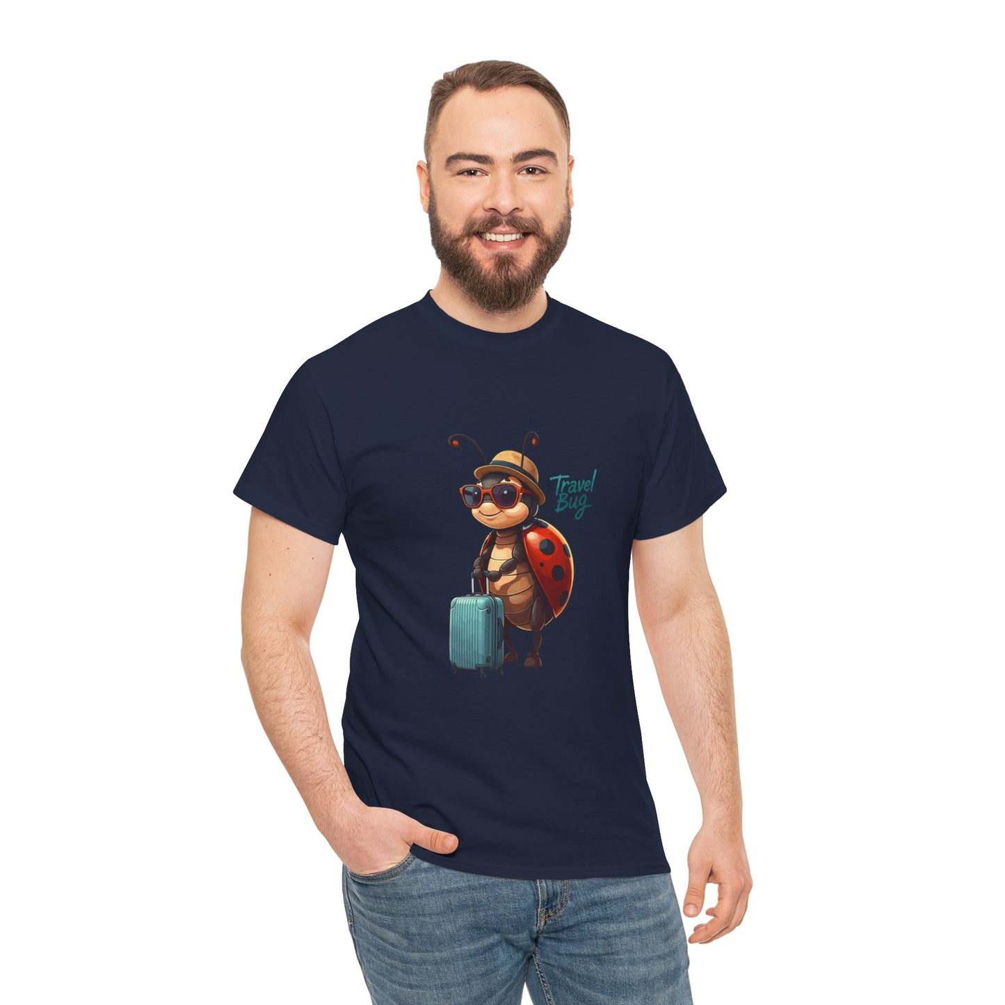 Travel Bug T-Shirt – Cute Ladybug Travel Tee | Funny Wanderlust Shirt for Travel Lovers | Unisex Graphic Tee Gift for Adventurers