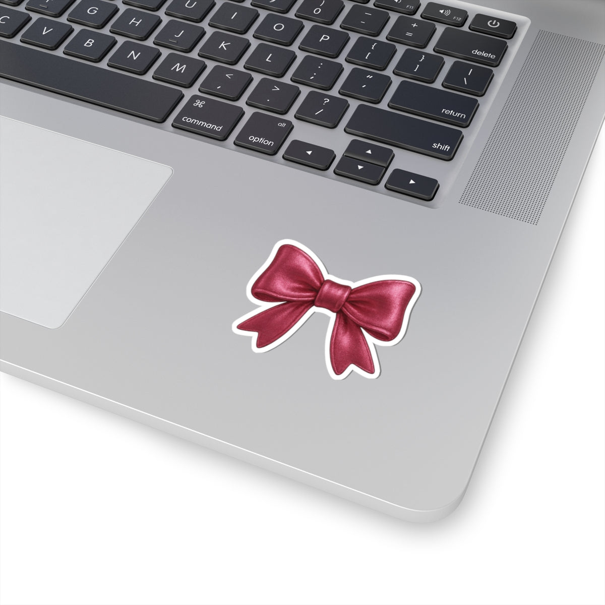 Kiss-Cut Stickers - Metallic Pink Bow Design Boho Decal Pink Decal