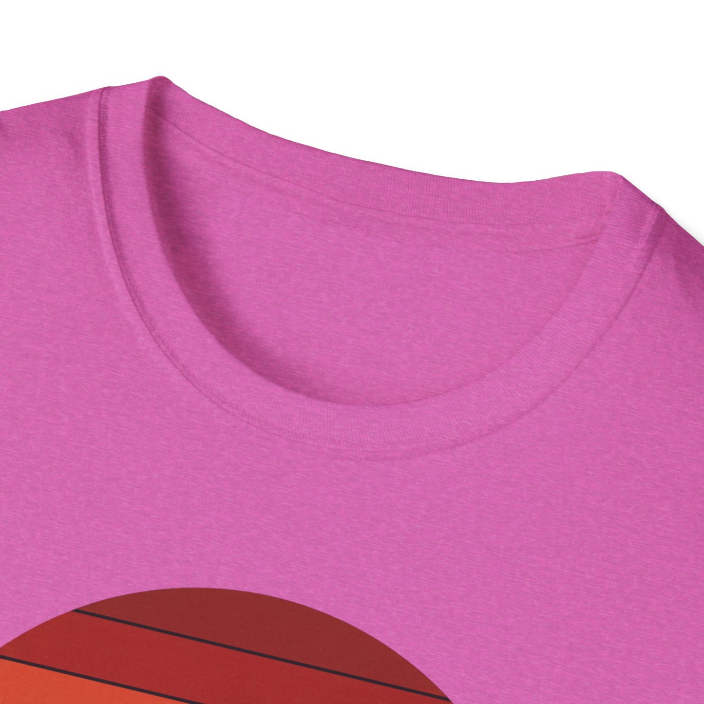 Retro Triceratops Sunset T-Shirt - Vintage Dino Graphic Tee - Unisex Softstyle Dinosaur Shirt - Nature and Prehistoric Lover Gift