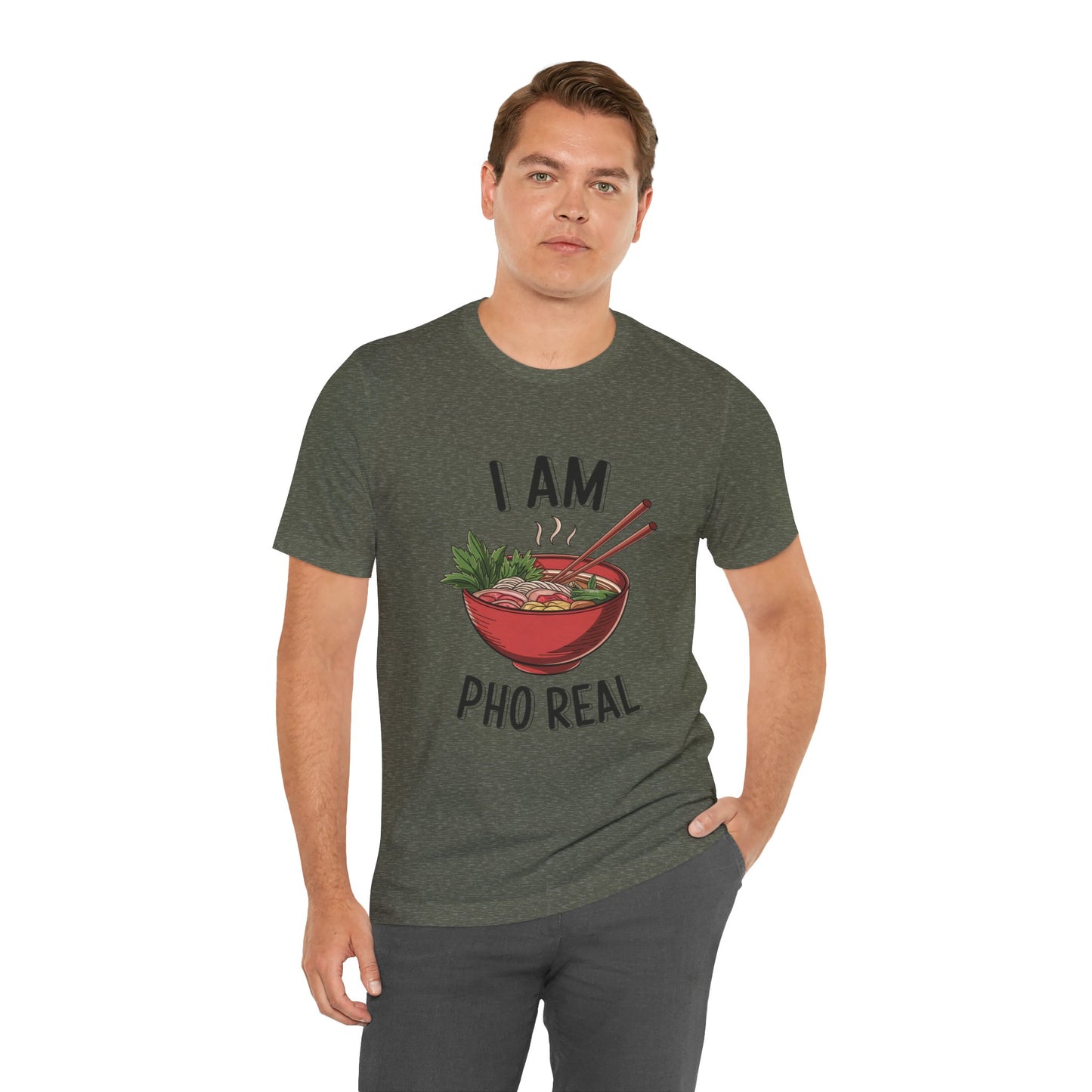 I Am Pho Real T-Shirt | Funny Pho Noodle Bowl Tee, Vietnamese Food Pun Shirt, Ramen & Noodle Lover Gift, Cute Asian Cuisine Graphic Top