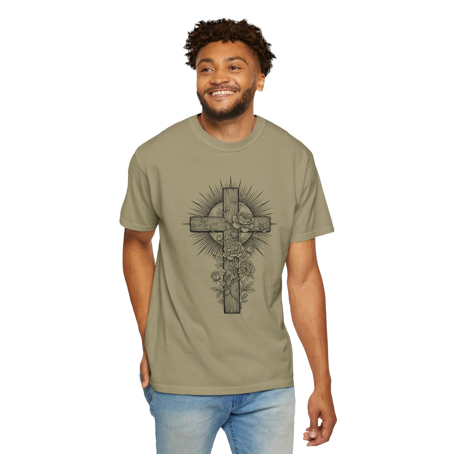 Christian Floral Cross Shirt, Boho Faith T-Shirt, Religious Botanical Tee, Wildflower Jesus Shirt, Easter Apparel, Christian Gifts