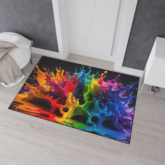 Vibrant Color Splash Heavy Duty Floor Mat - Ideal for Home & Office Decor