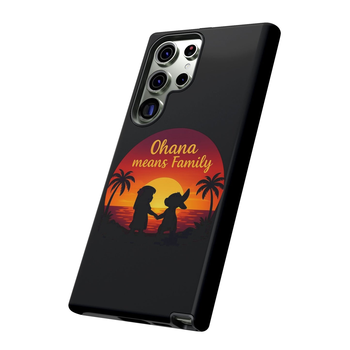 Ohana Means Family Samsung Case – Cute Hawaii Sunset Phone Cover – Lilo and Stitch-Inspired Gift – Protective Case for Galaxy S Series