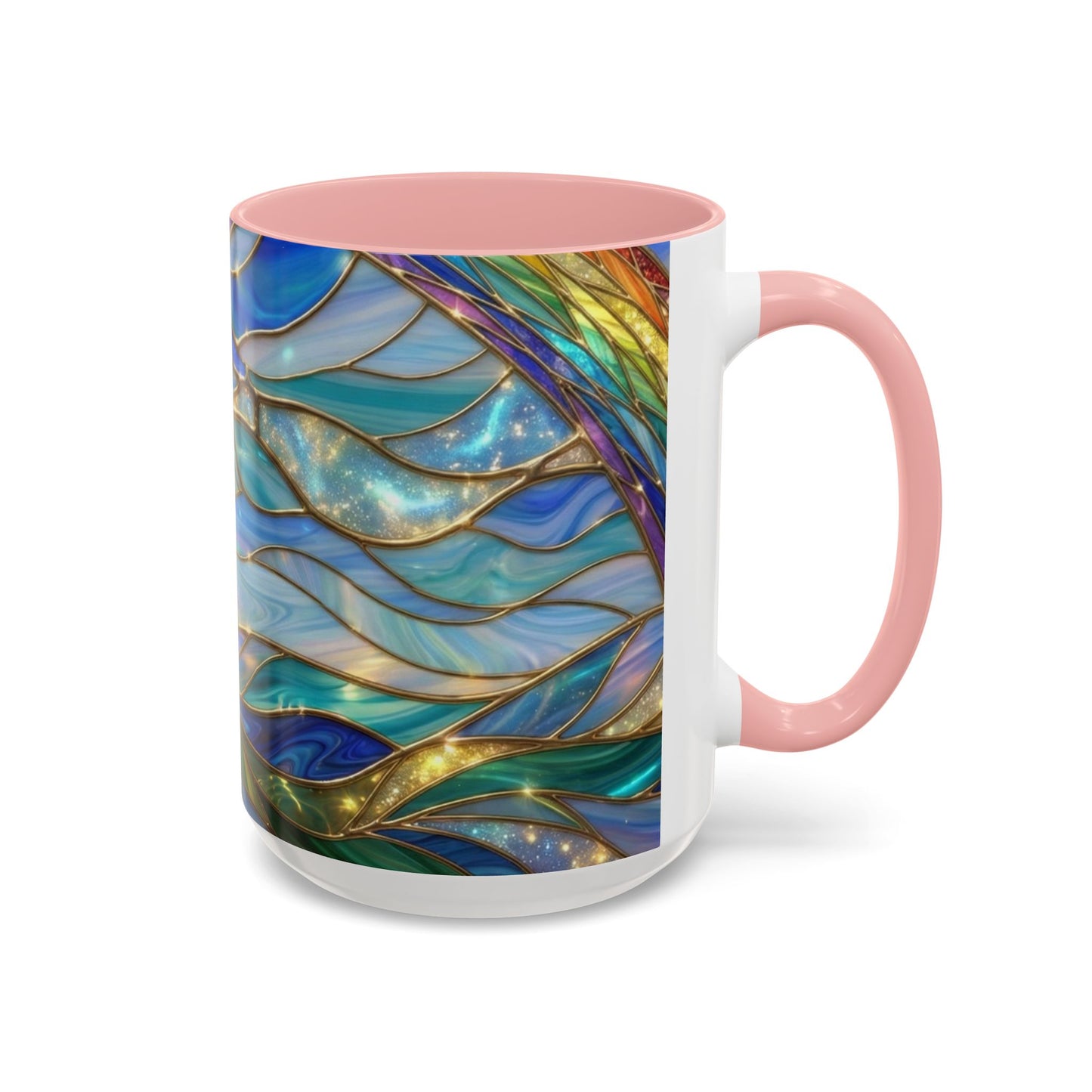 Stained Glass Rainbow Mug, Pot Of Gold Coffee Cup, St Patricks Day Gift, Magical Fantasy Tea Cup, Lucky Irish Leprechaun, Colorful Art