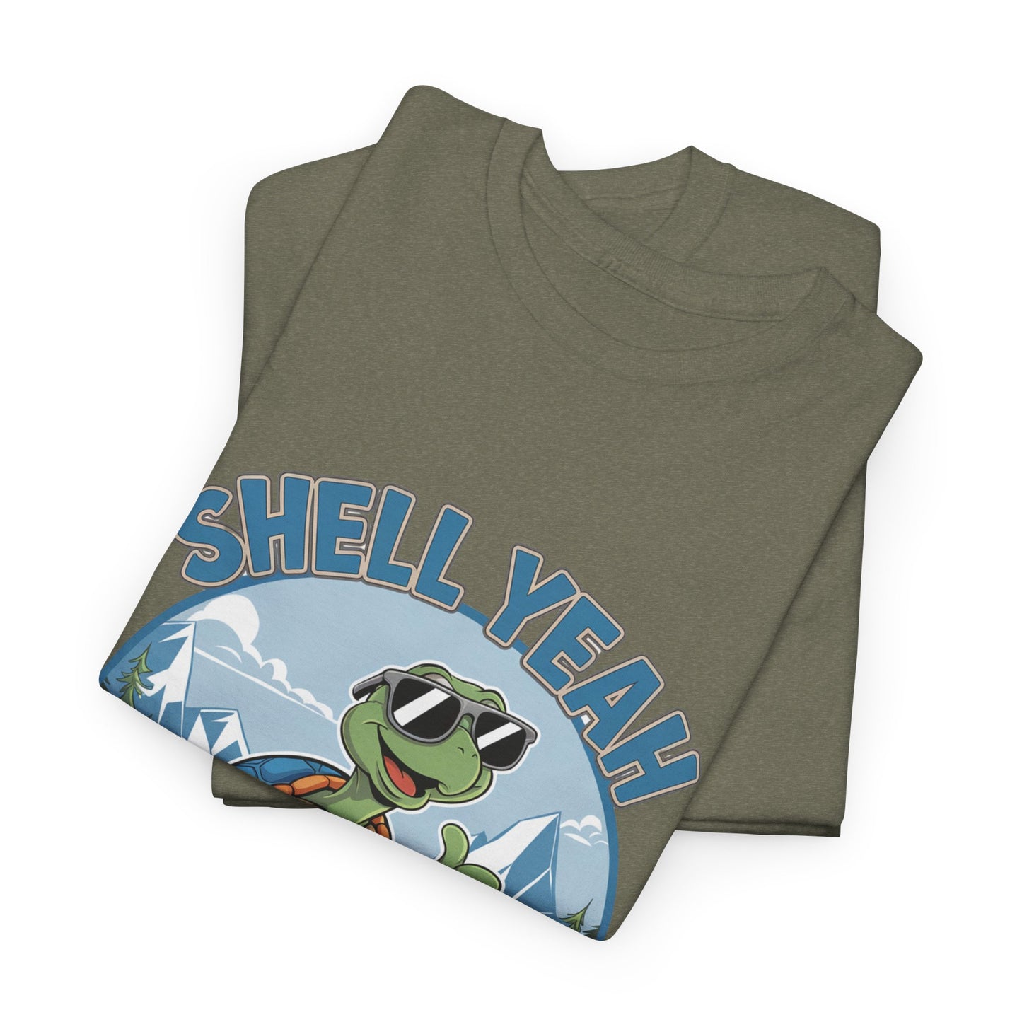 SHELL YEAH Turtle T-Shirt | Funny Cute Turtle Nature Graphic Tee | Handmade Animal Lover Gift | Eco Outdoor Adventure Shirt
