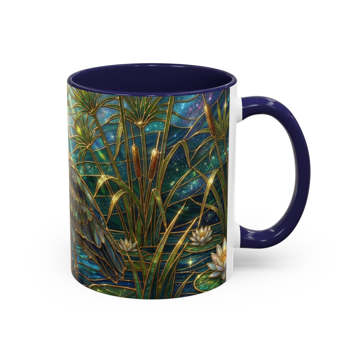 Shoebill Stork Mug, Stained Glass Bird Art, Prehistoric Animal Gift, Swamp Nature Coffee Cup, Galaxy Night, Ornithology Lover Present