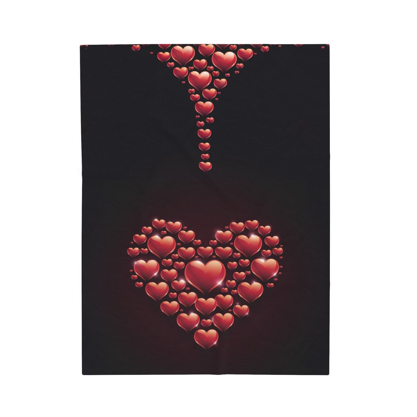 Plush Blanket with Heart of Hearts Design