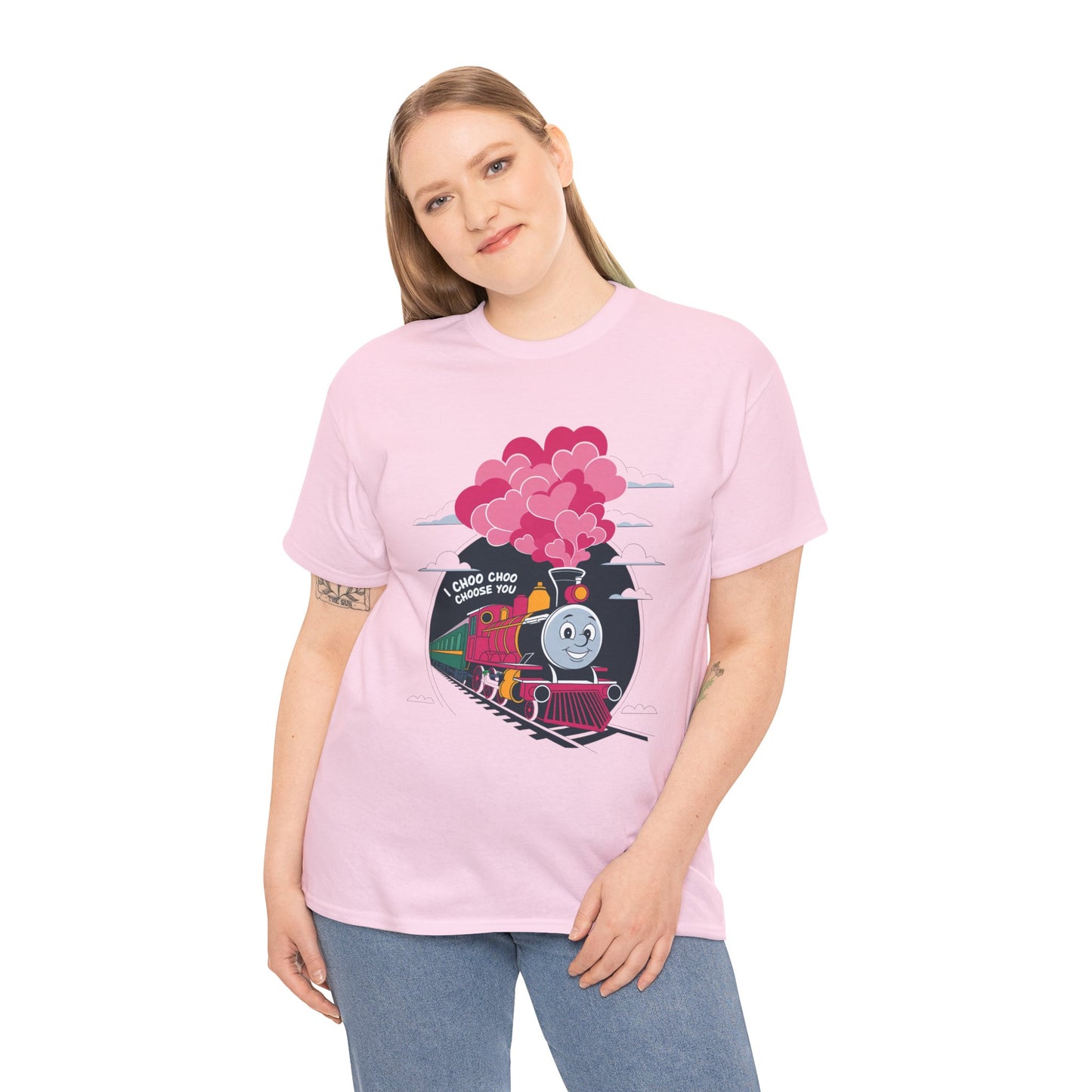 I Choo Choo Choose You Shirt, Cute Train Valentine Tee, Funny Love Graphic TShirt, Romantic Gift For Him Her, Valentine Pun Shir